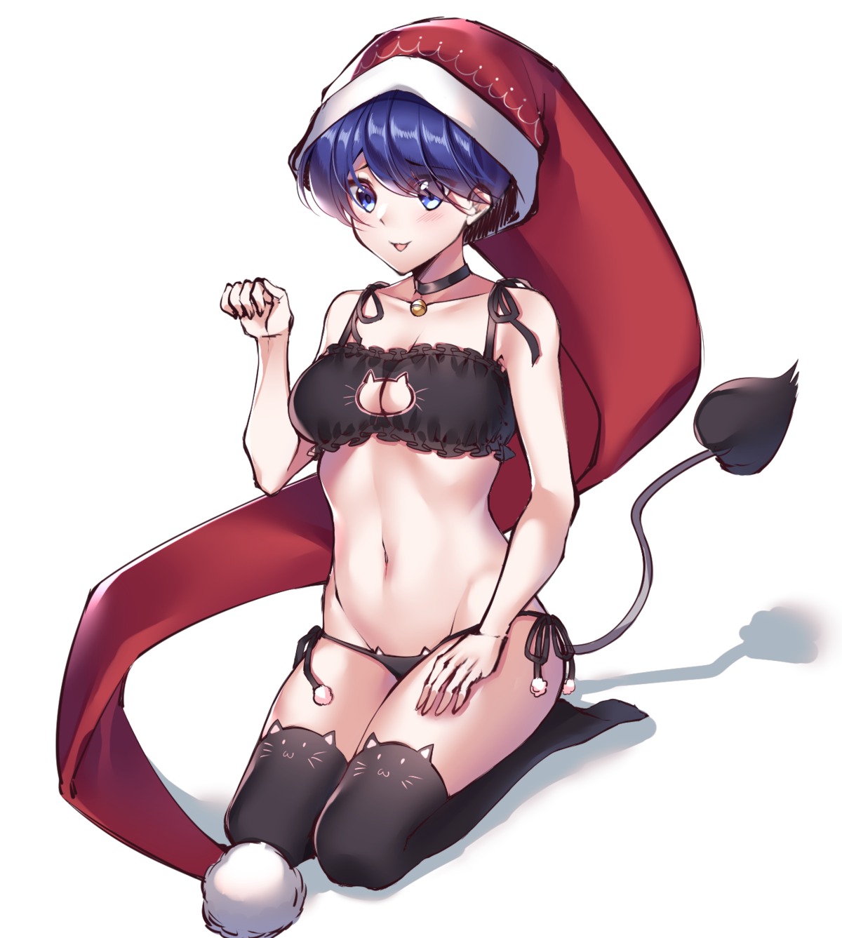 bra cleavage doremy_sweet gem_oblivion lingerie pantsu string_panties tail thighhighs touhou