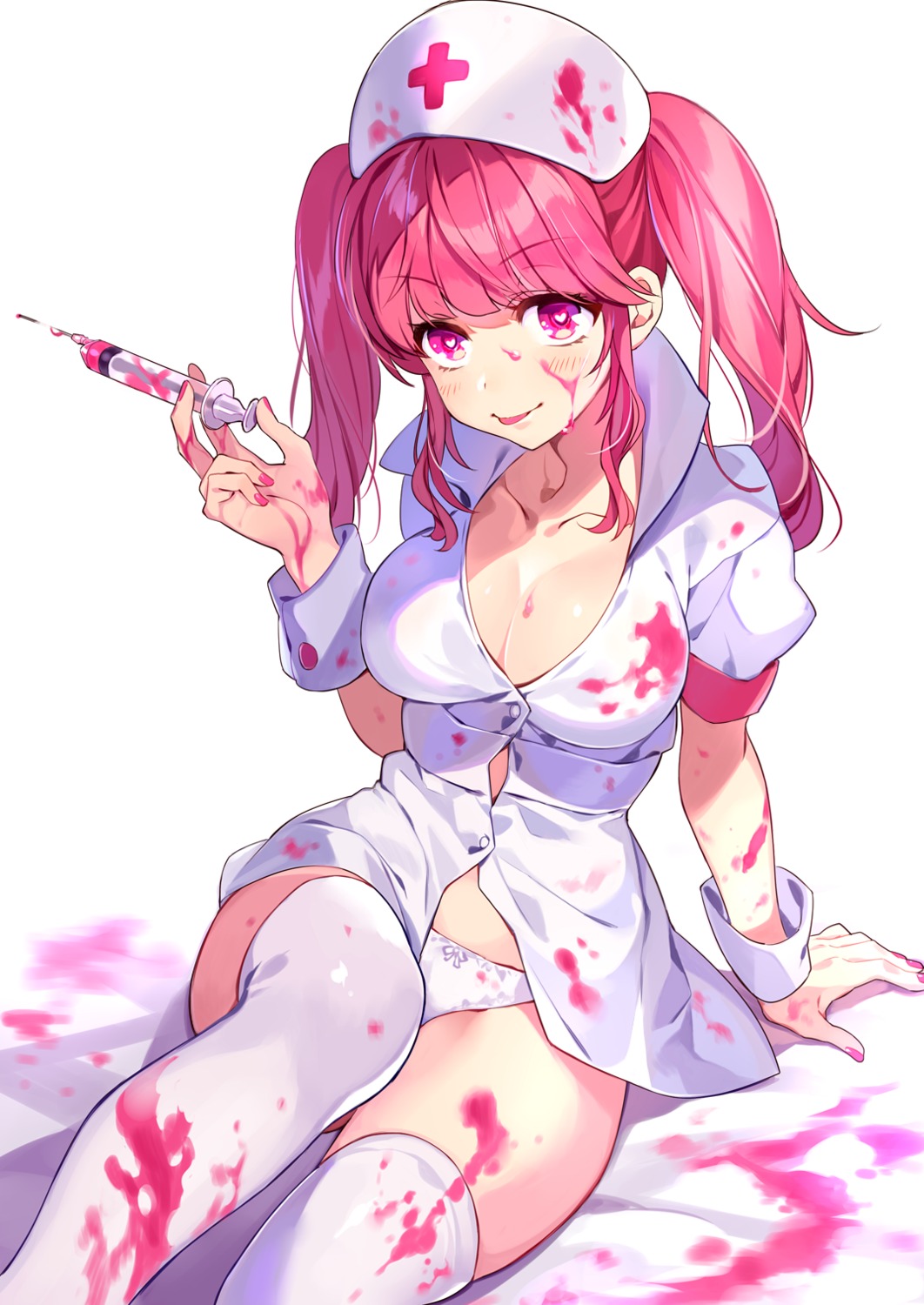 cleavage komeo15 nurse pantsu thighhighs