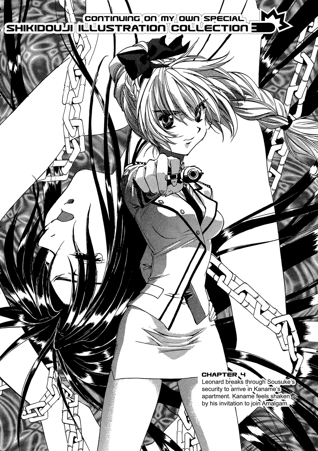 chidori_kaname full_metal_panic gun monochrome shikidouji teletha_testarossa uniform