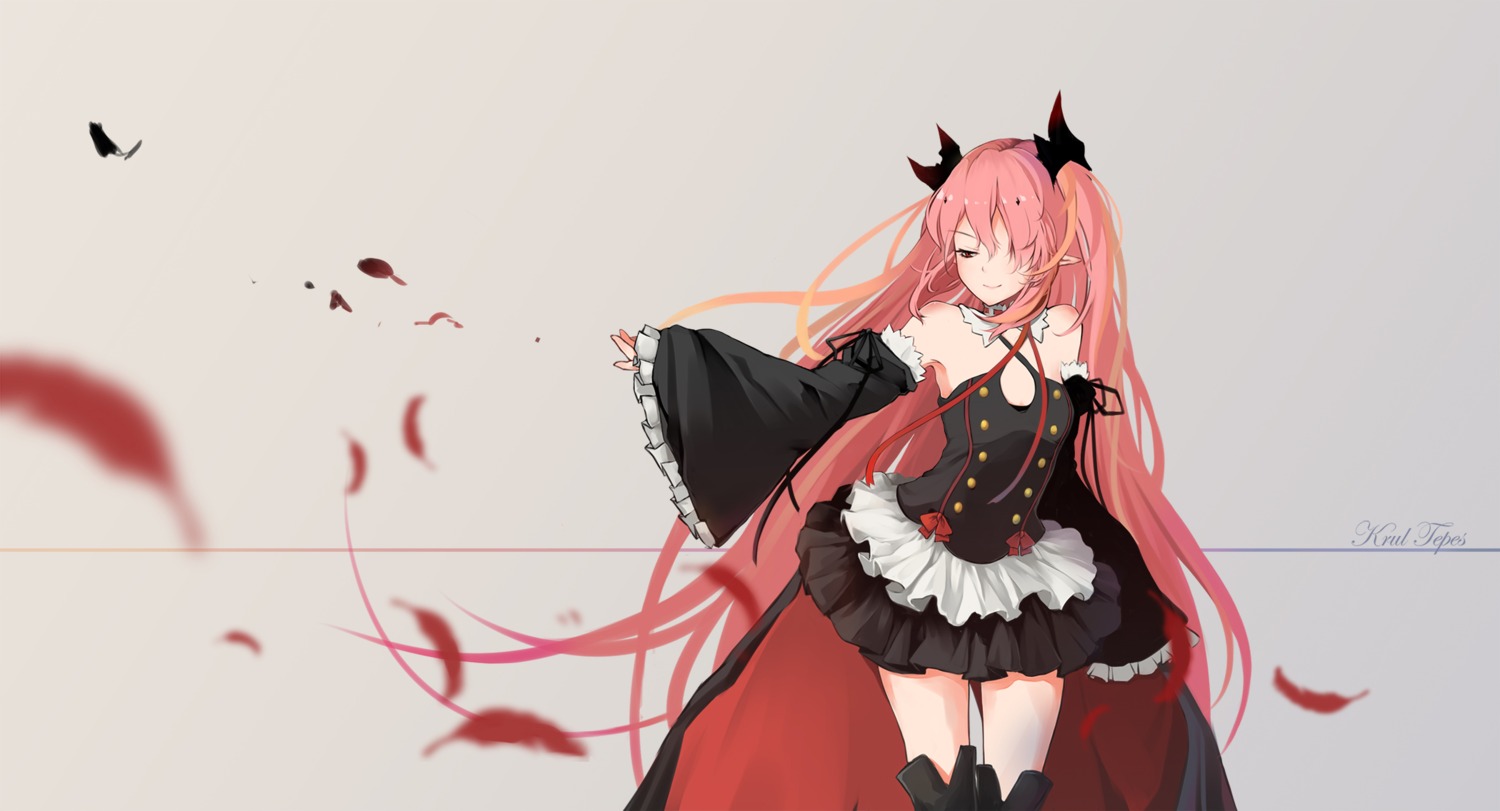 dre krul_tepes owari_no_seraph pointy_ears thighhighs