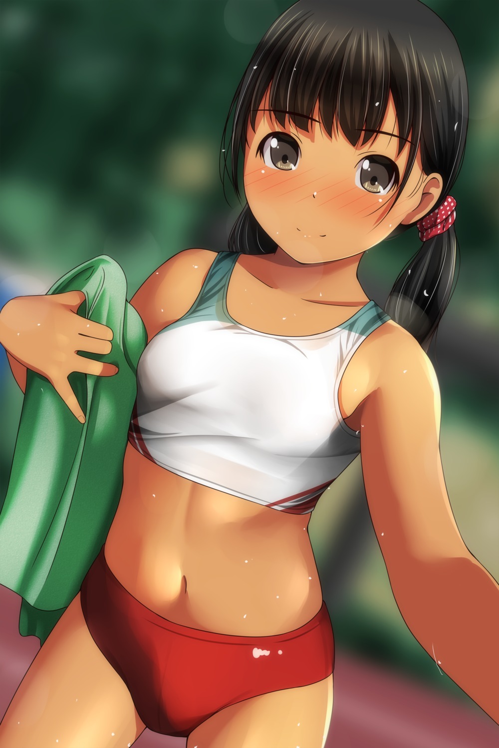 buruma gym_uniform matsunaga_kouyou wet