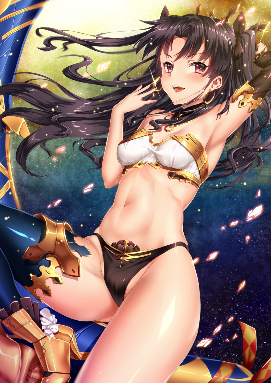 bikini_armor cameltoe cleavage fate/grand_order heels ishtar_(fate/grand_order) keita_(tundereyuina) thighhighs toosaka_rin