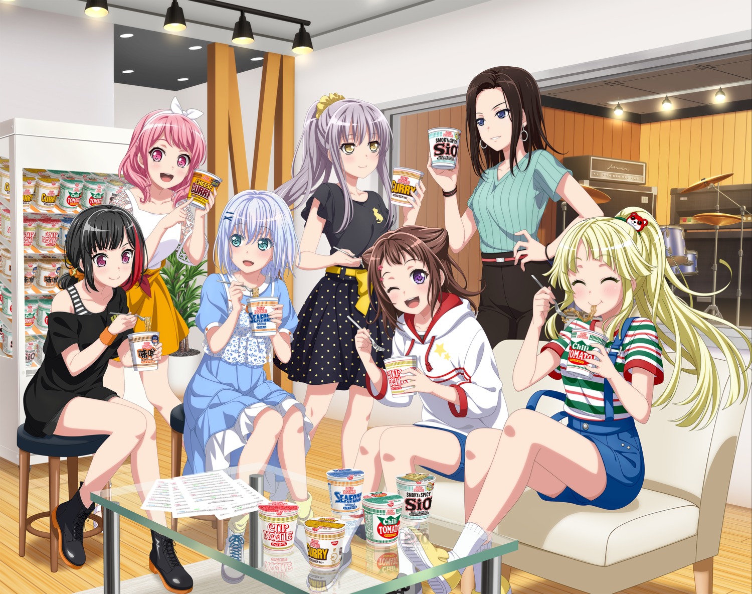 Bang Dream Kurata Mashiro Maruyama Aya Minato Yukina Mitake