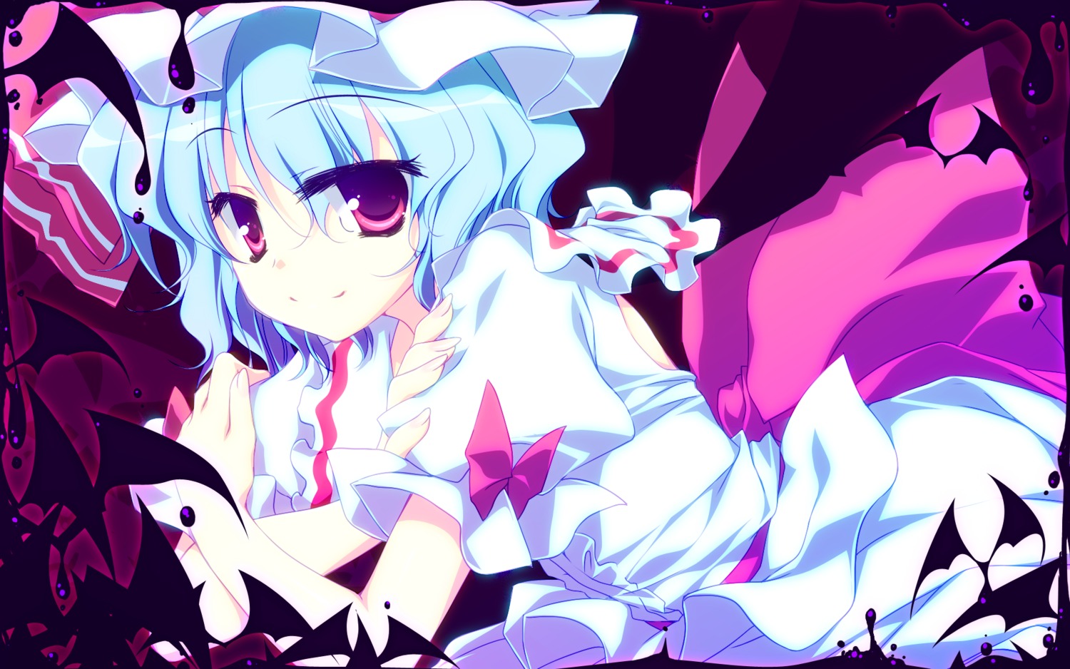 frac motomiya_mitsuki remilia_scarlet touhou wallpaper wings