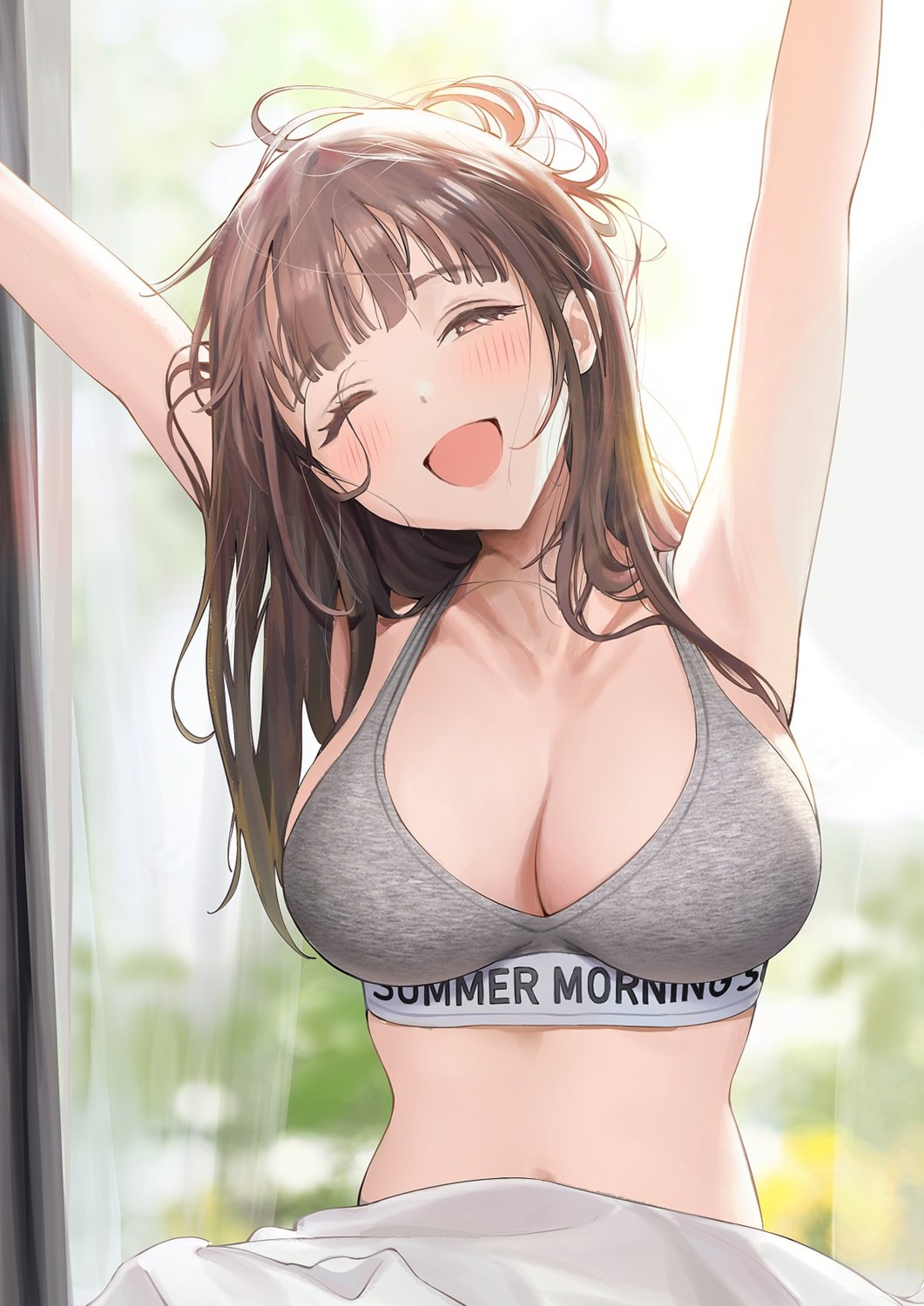ameyame bra cleavage sheets sonoda_chiyoko the_idolm@ster the_idolm@ster_shiny_colors