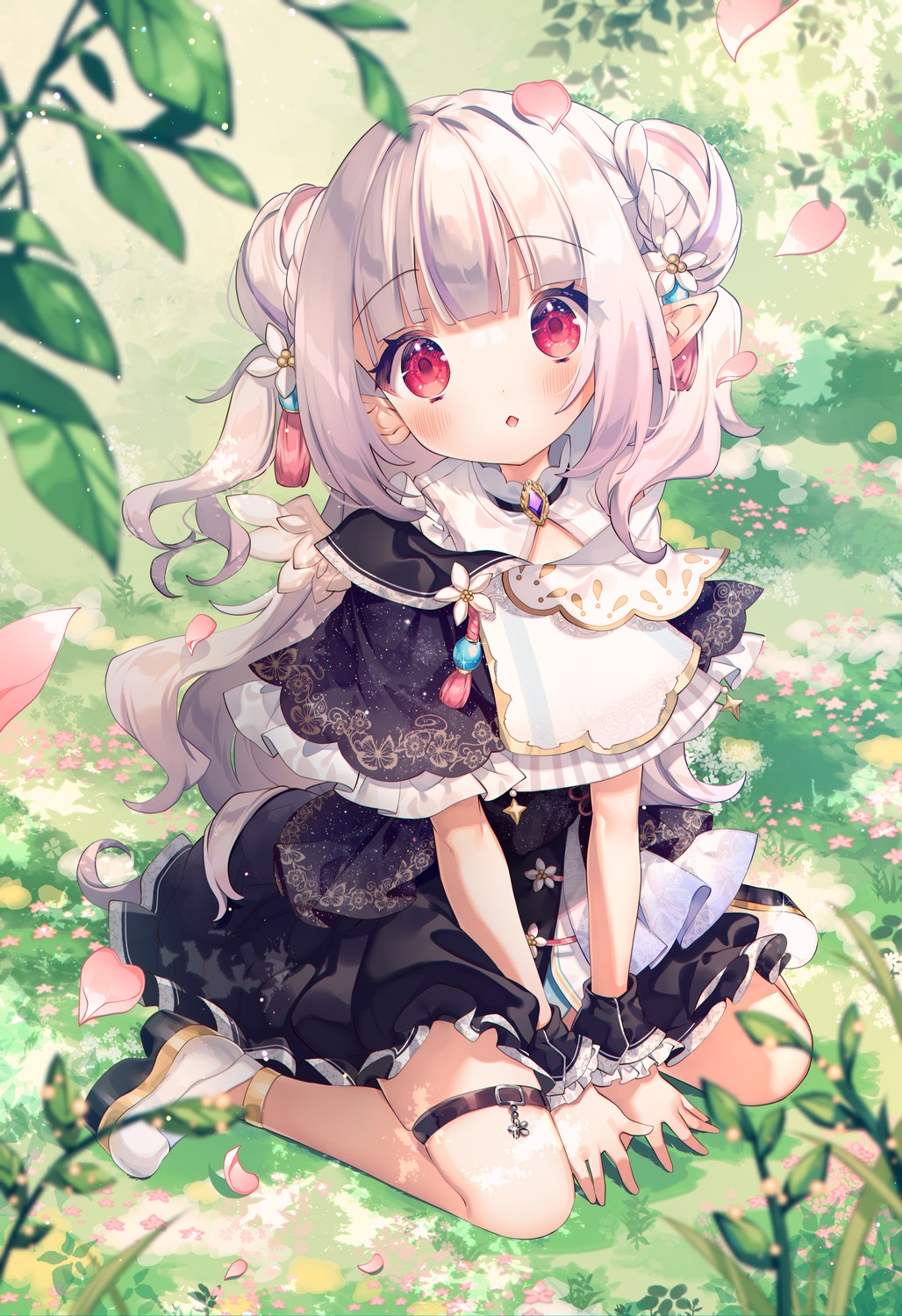 ana chucolala dress garter mashiro_kanon pointy_ears