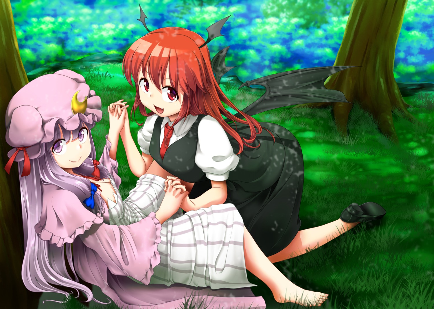 koakuma patchouli_knowledge shina_excel touhou