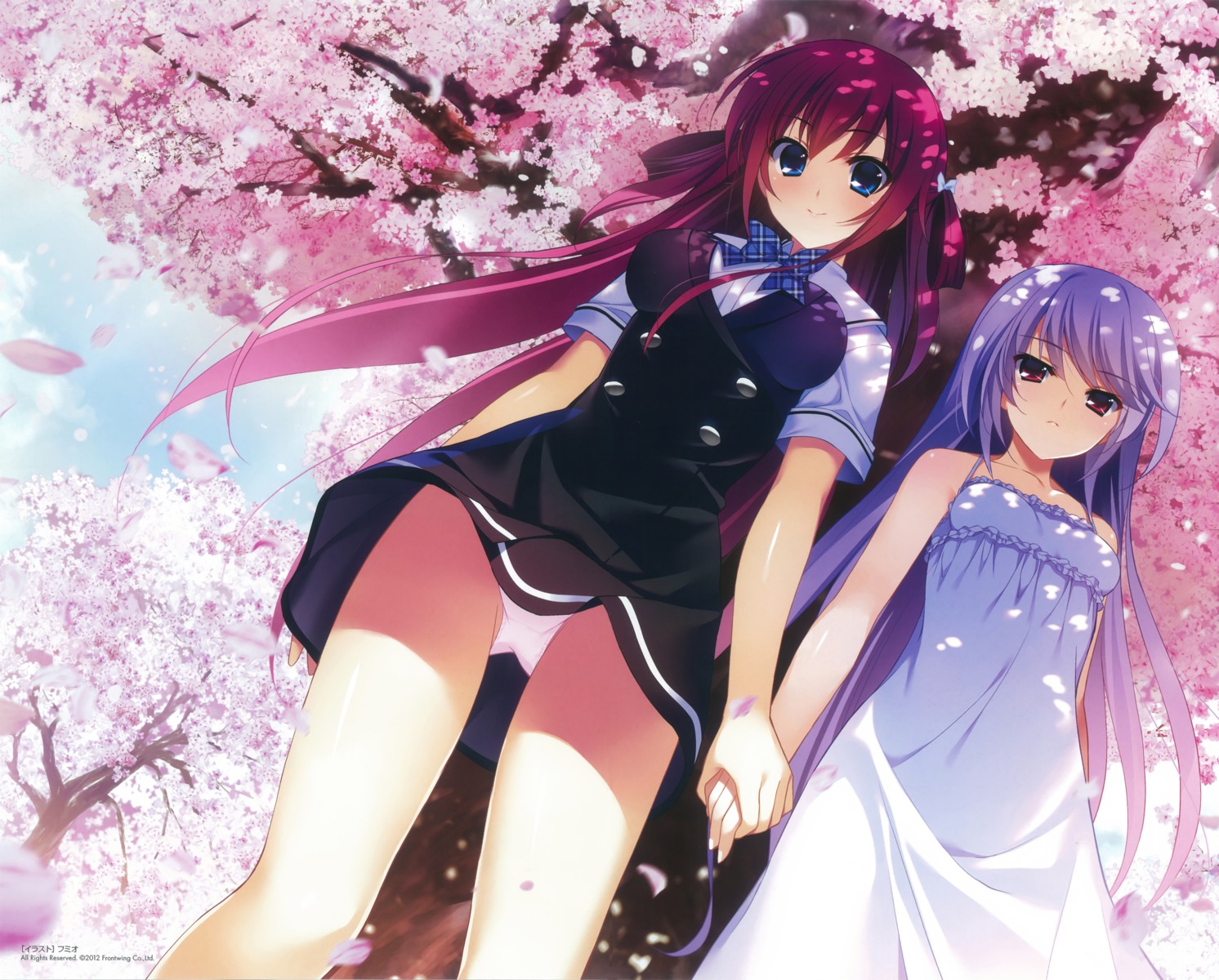 dress fumio grisaia grisaia_no_kajitsu kazami_kazuki pantsu seifuku summer_dress suou_amane