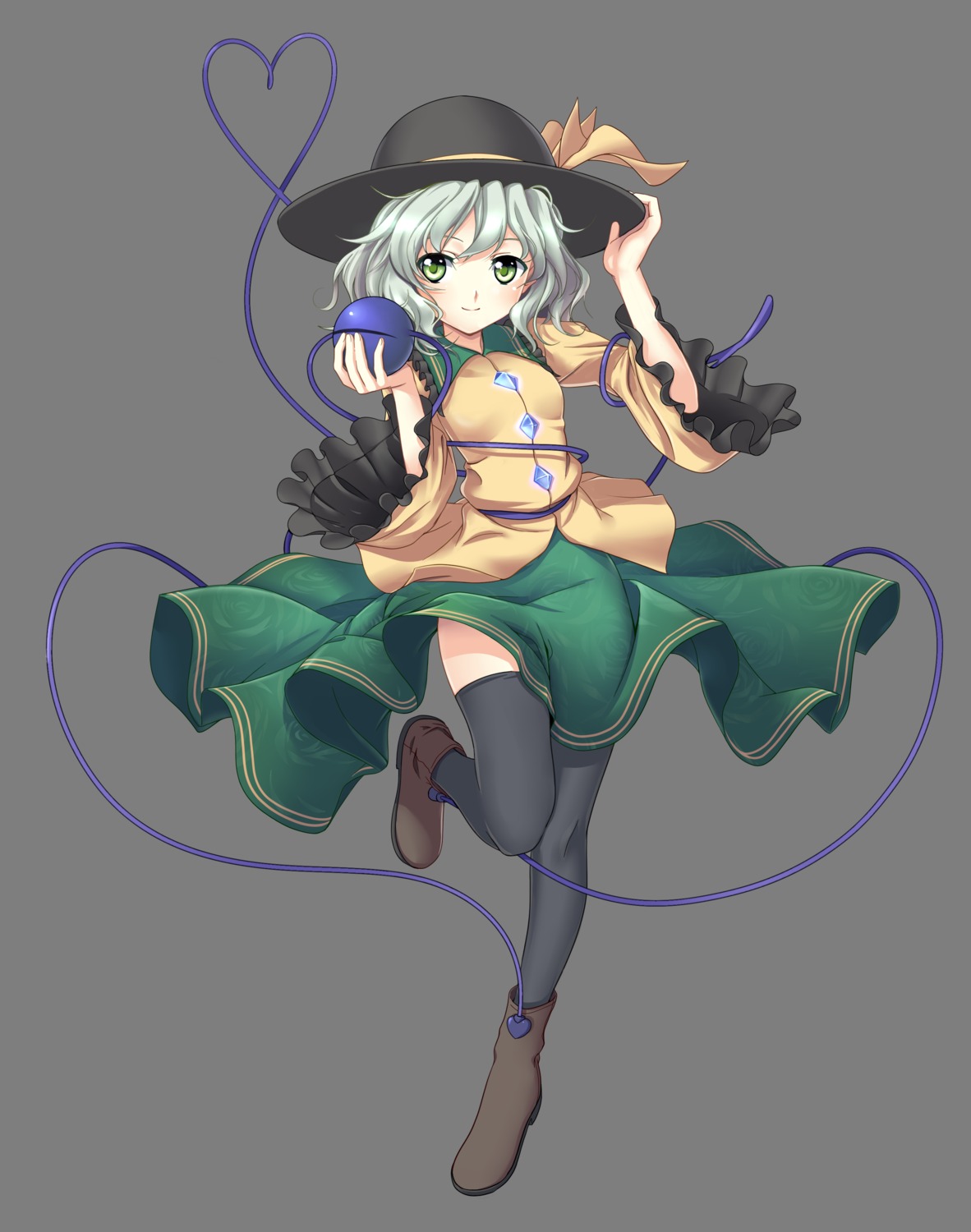 kimitoshiin komeiji_koishi thighhighs touhou transparent_png