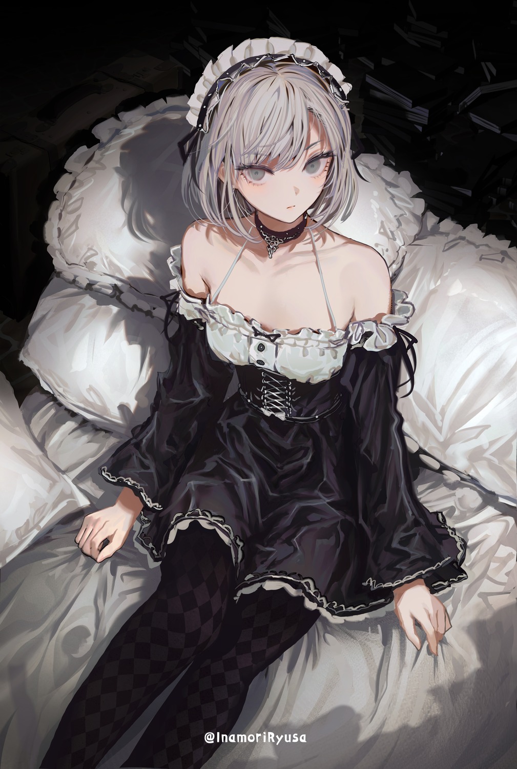 inamori_ryuusa maid no_bra pantyhose