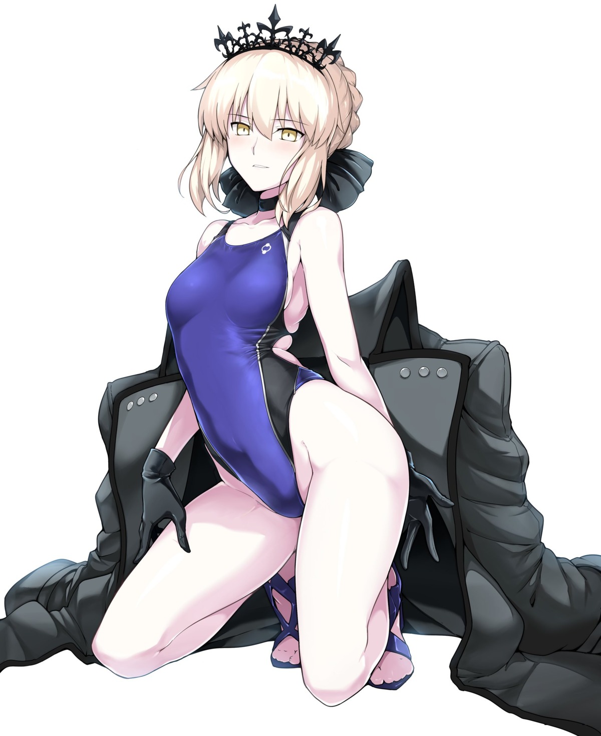 fate/grand_order fate/stay_night halcon heels saber saber_alter swimsuits