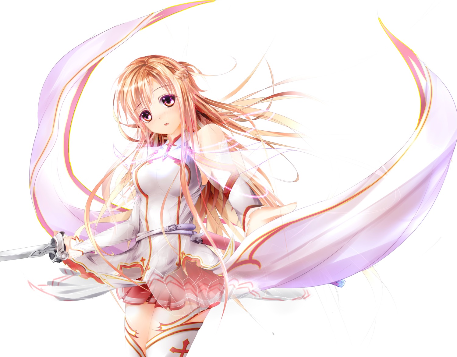 asuna_(sword_art_online) garyljq sword sword_art_online thighhighs