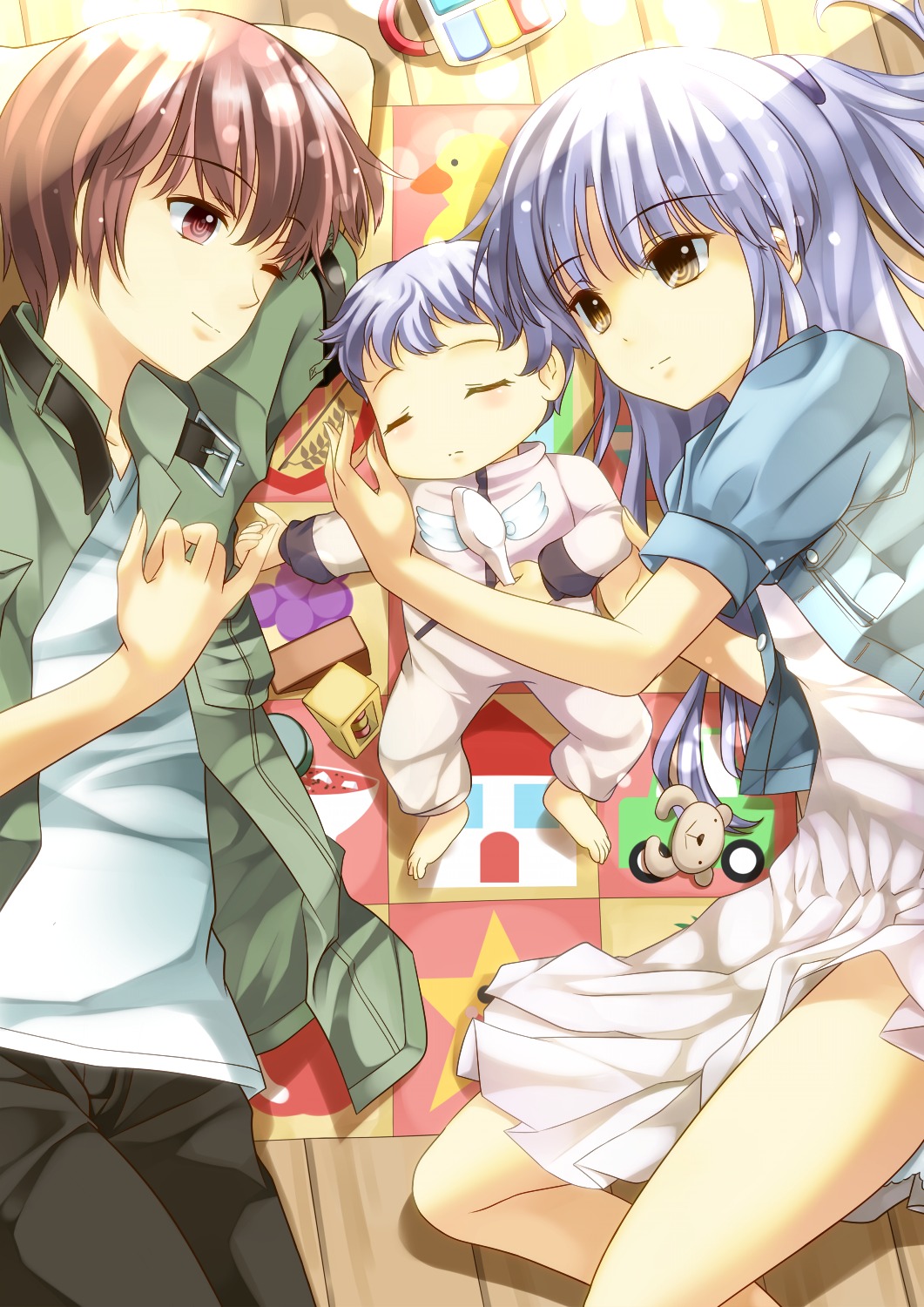 angel_beats! onaka_sukisuki otonashi_yuzuru tachibana_kanade