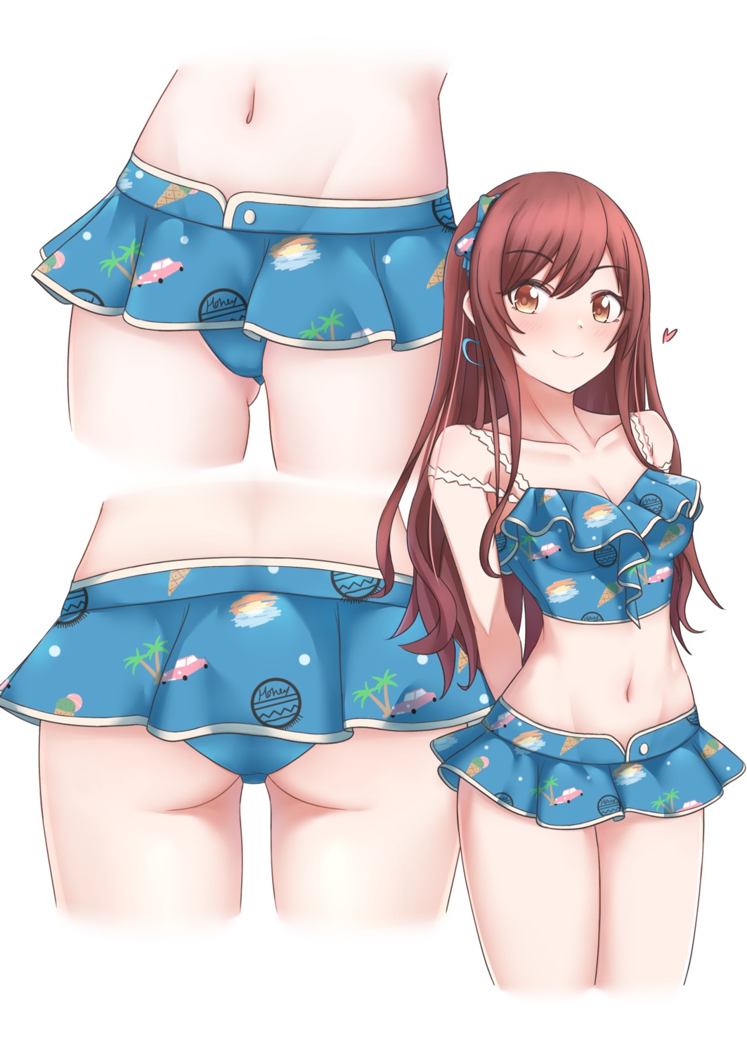 ass bikini cleavage kenken_(keuken) oosaki_amana swimsuits the_idolm@ster the_idolm@ster_shiny_colors