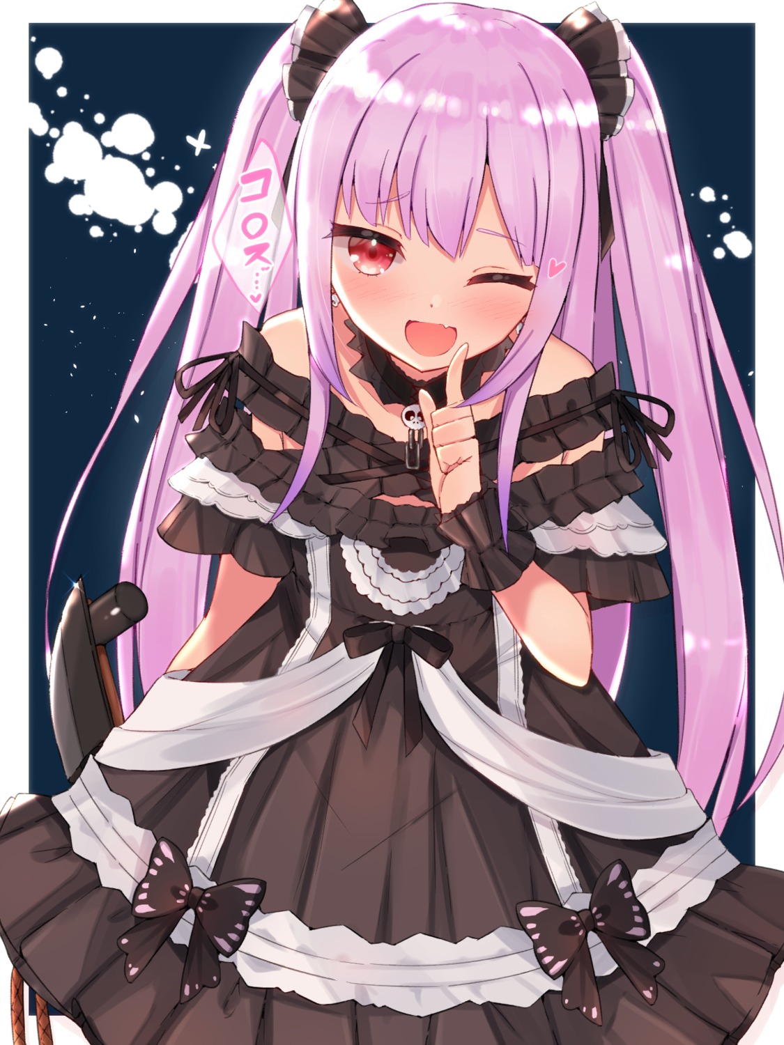 dress gothic_lolita hololive lolita_fashion mi_taro333 uruha_rushia