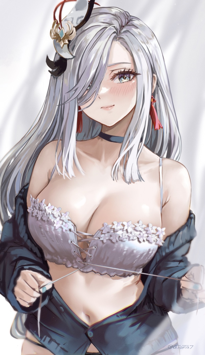 atiarta7 genshin_impact lingerie pantsu shenhe undressing