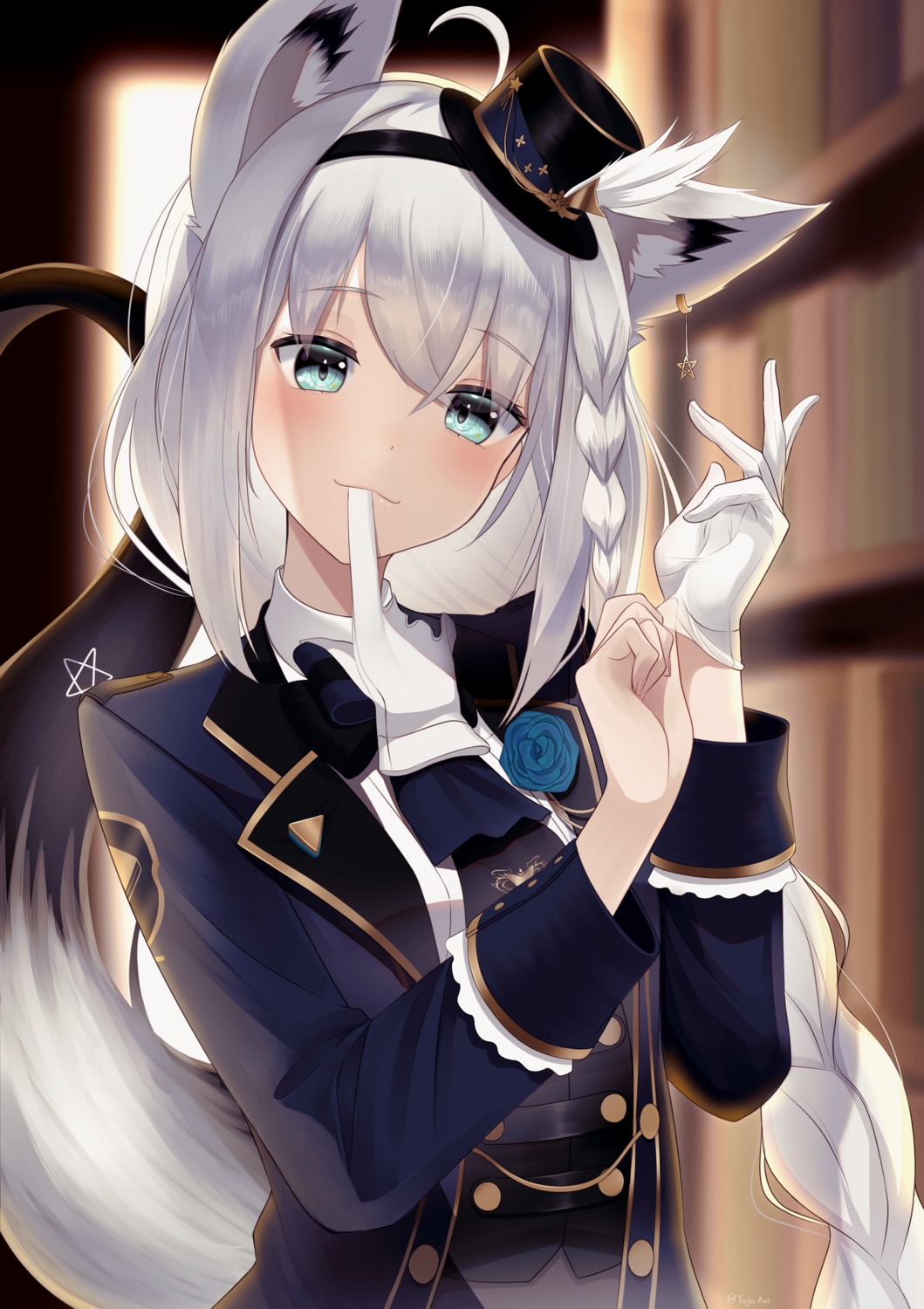 animal_ears hololive hololive_gamers kachikachipiroo kitsune shirakami_fubuki tail