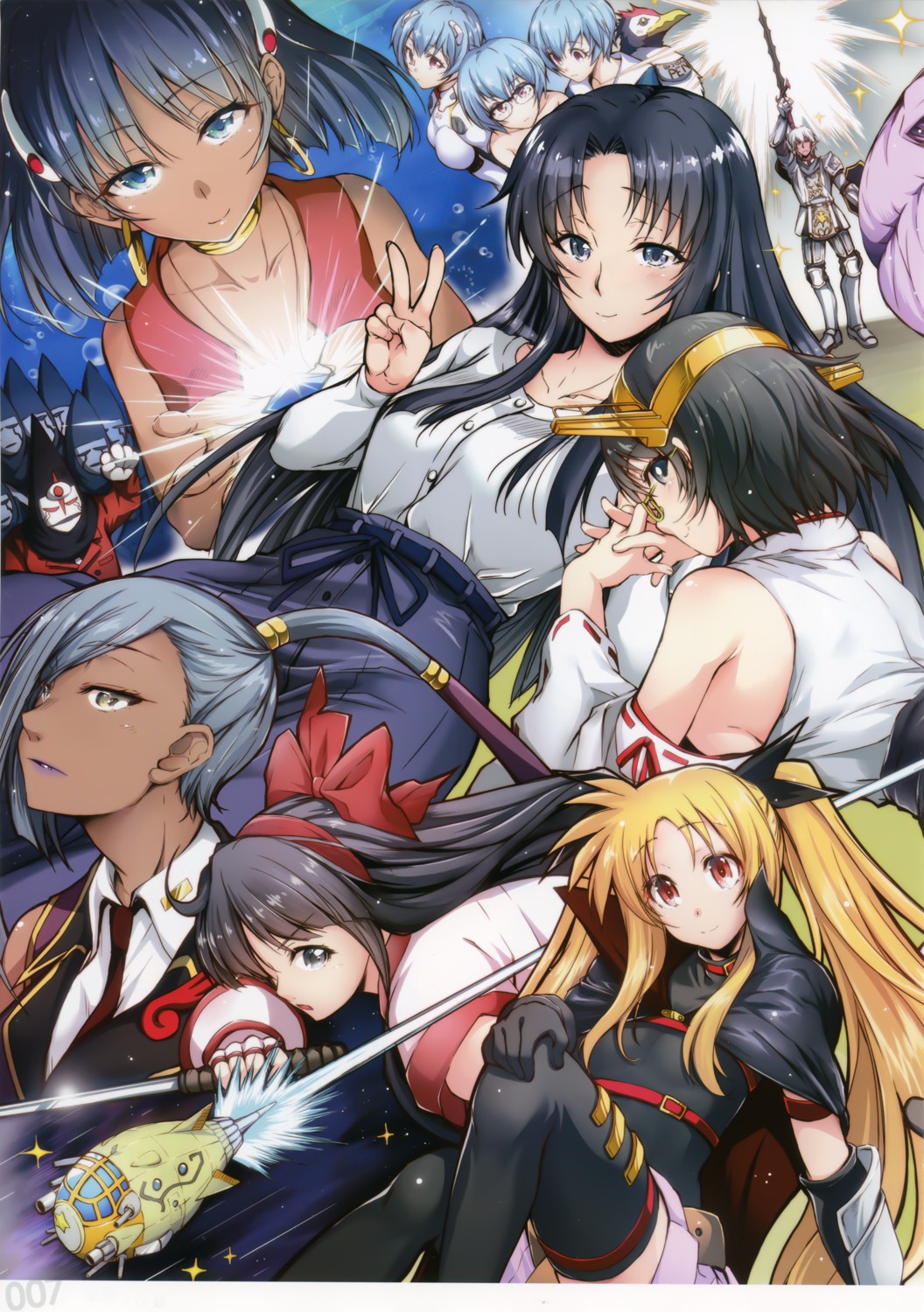 ayanami_rei ayano_naoto code_geass crossover fate_testarossa final_fantasy final_fantasy_xi kantai_collection kirishima_(kancolle) mahou_shoujo_lyrical_nanoha megane nadia nadia_secret_of_blue_water nakoruru neon_genesis_evangelion samurai_spirits viletta_nu