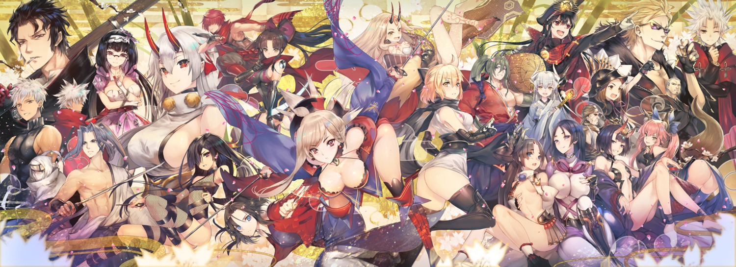 animal_ears archer ass assassin_(fsn) bodysuit chacha_(fate/grand_order) emiya_kiritsugu fate/grand_order fishnets fuuma_koutarou_(fate/grand_order) hijikata_toshizou_(fate/grand_order) horns houzouin_inshun_(fate/grand_order) ibaraki_douji_(fate/grand_order) japanese_clothes katou_danzou_(fate/grand_order) kiyohime_(fate/grand_order) megane minamoto_no_raikou_(fate/grand_order) miyamoto_musashi_(fate/grand_order) mochizuki_chiyome_(fate/grand_order) musashibou_benkei_(fate/grand_order) no_bra nopan oda_nobunaga_(fate) okita_souji_(fate) open_shirt osakabe-hime_(fate/grand_order) ryougi_shiki sakata_kintoki_(fate/grand_order) shirou_kotomine_(fate/apocrypha) shuten_douji_(fate/grand_order) smoking sword tail tamamo_no_mae tawara_touta_(fate/grand_order) teddy_(khanshin) thighhighs tomoe_gozen_(fate/grand_order) uniform ushiwakamaru_(fate/grand_order) weapon yagyuu_munenori_(fate/grand_order)