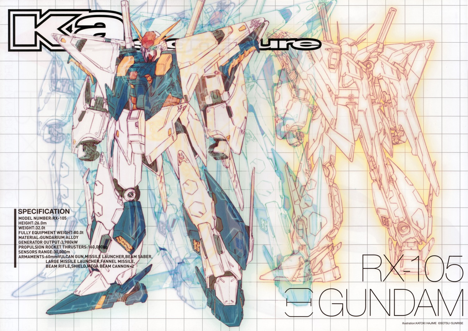 crease gundam gundam_hathaway's_flash katoki_hajime mecha