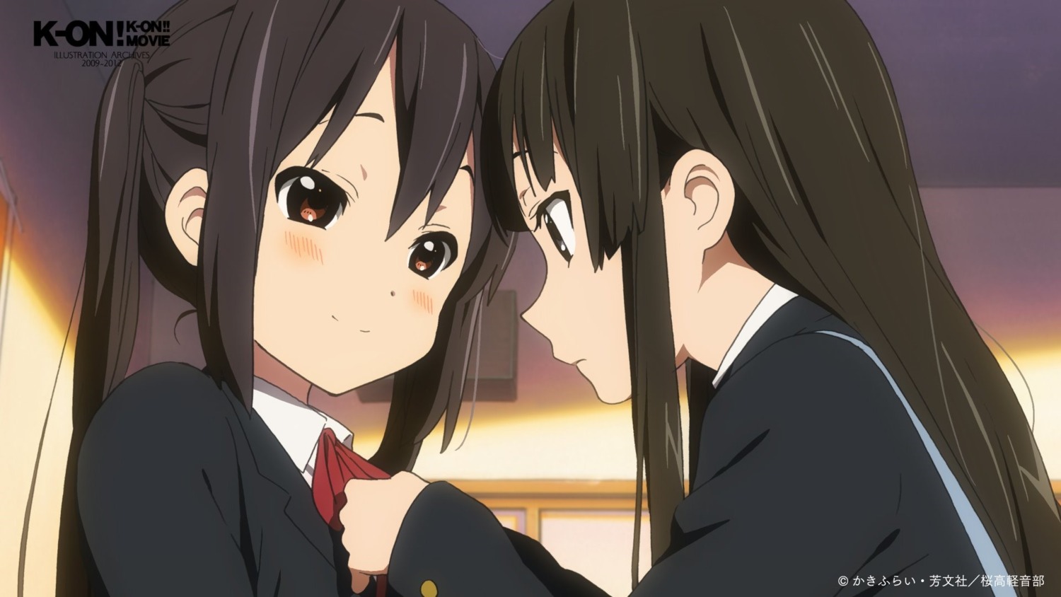 akiyama_mio horiguchi_yukiko k-on! nakano_azusa seifuku wallpaper