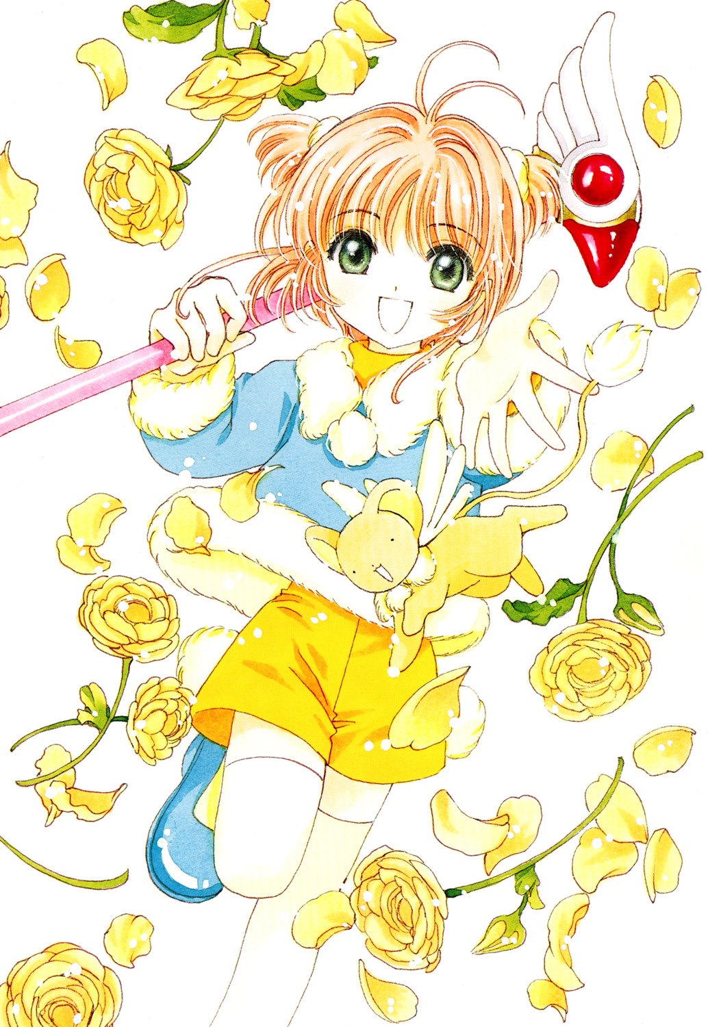 clamp card captor sakura kerberos kinomoto sakura thighhighs weapon ...