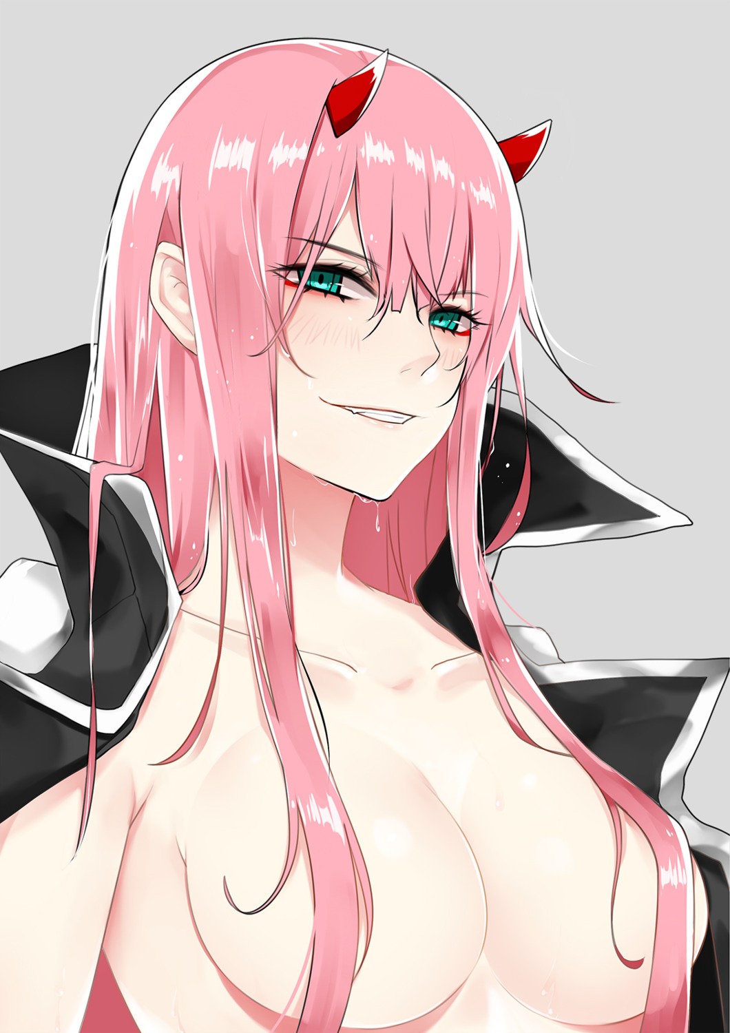 bba1985 darling_in_the_franxx horns naked_cape zero_two_(darling_in_the_franxx)