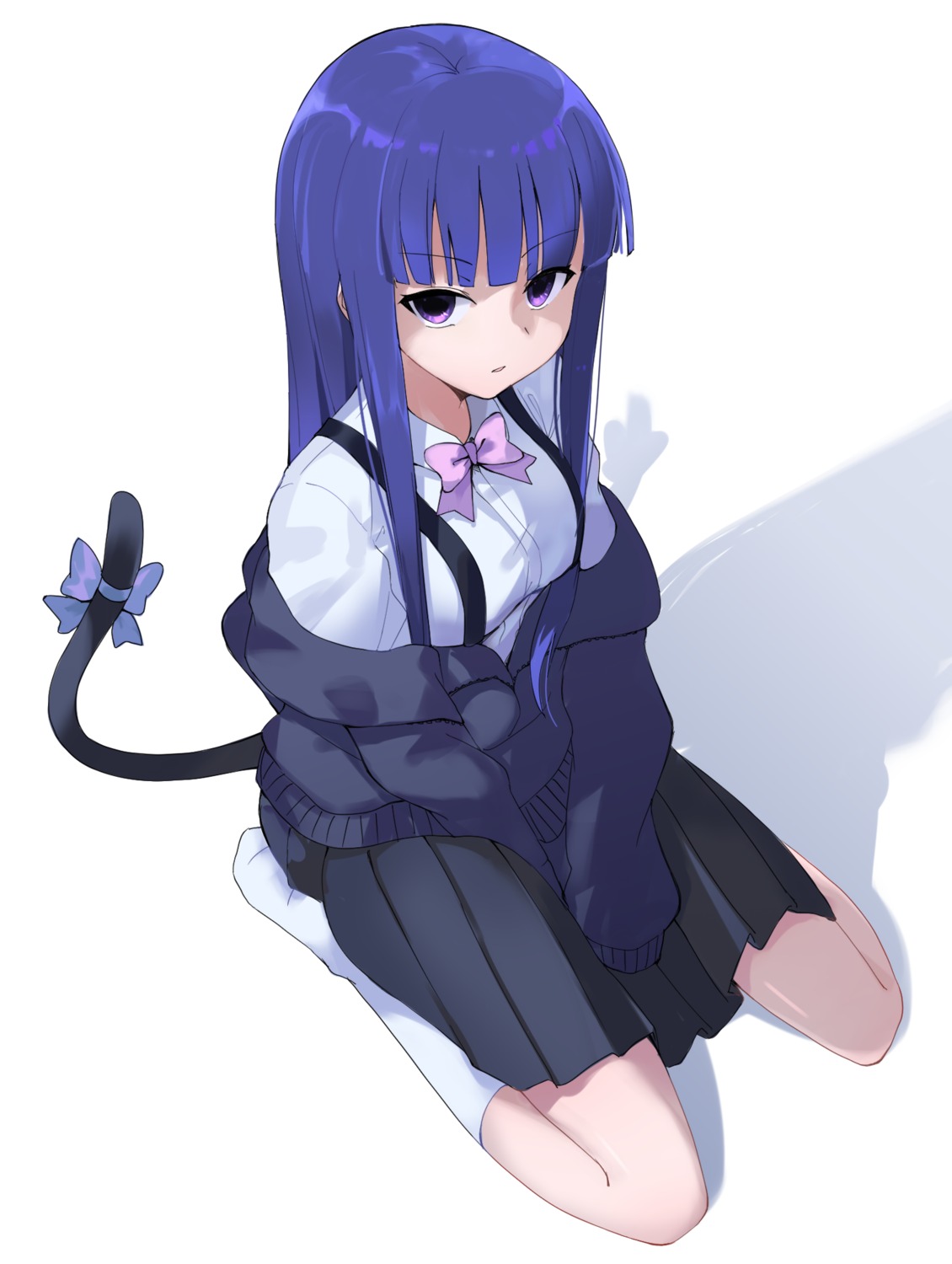 cosplay frederica_bernkastel furude_rika higurashi_no_naku_koro_ni sanmaruni seifuku sweater tail umineko_no_naku_koro_ni