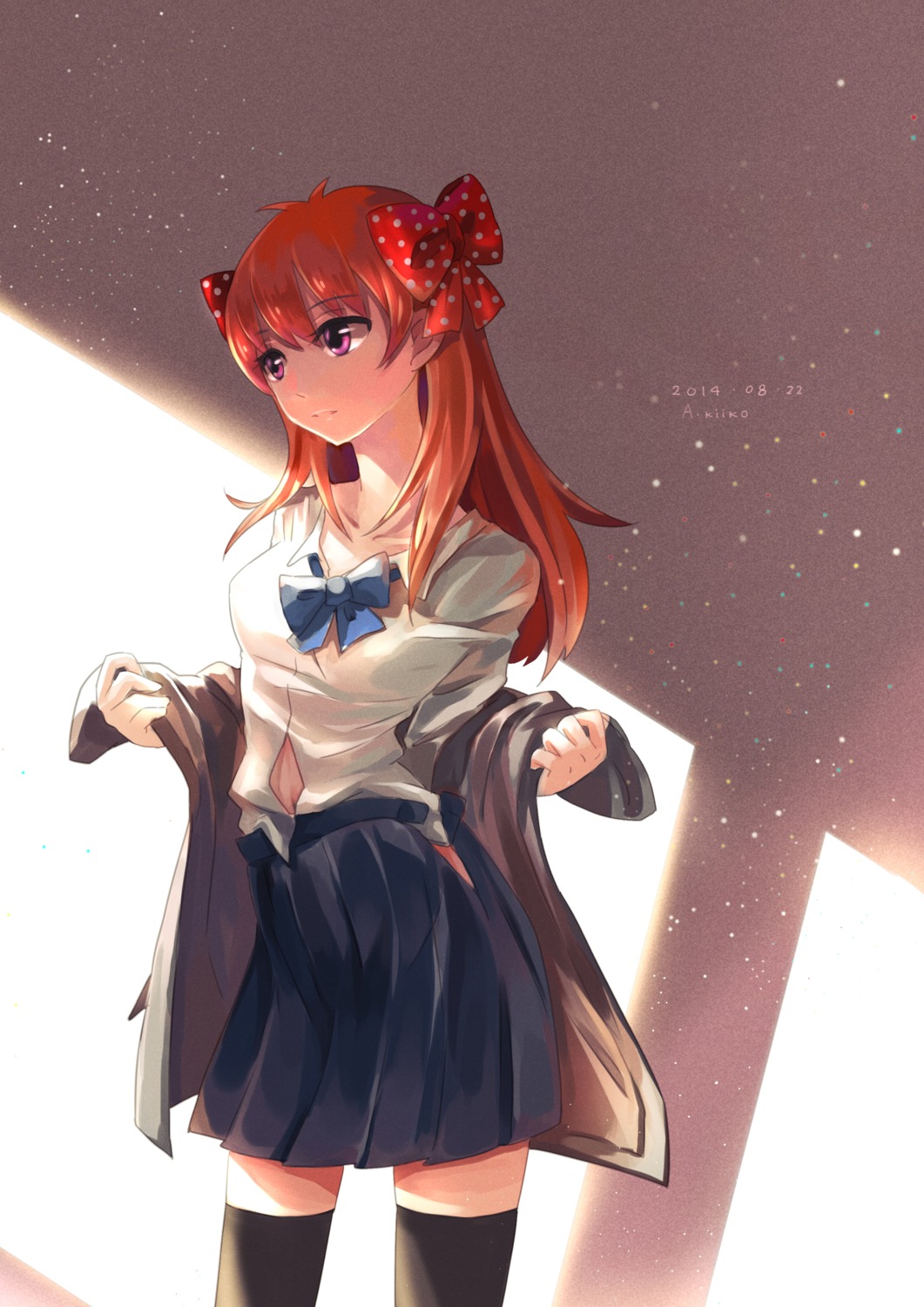 gekkan_shoujo_nozaki-kun kiiko sakura_chiyo seifuku thighhighs