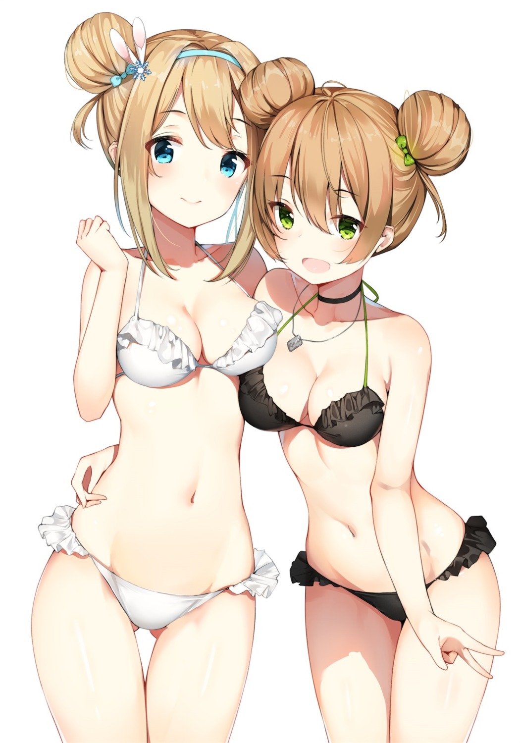 bikini cleavage gin00 girls_frontline rfb_(girls_frontline) suomi_kp31_(girls_frontline) swimsuits