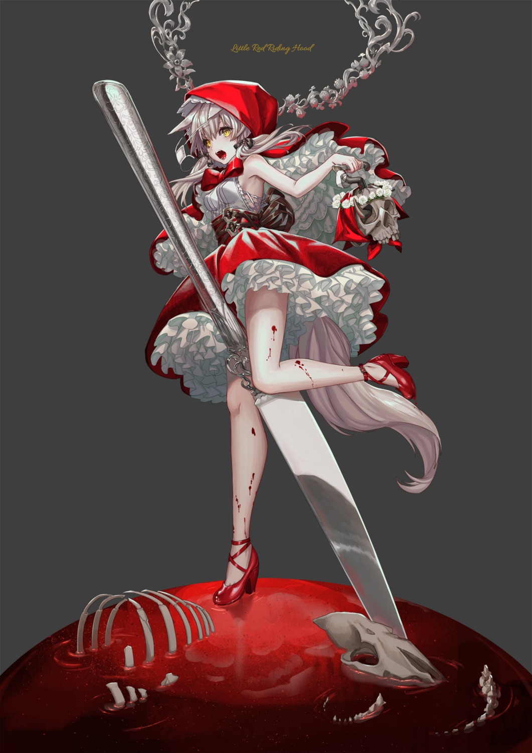blood dress heels little_red_riding_hood_(character) yu-ri
