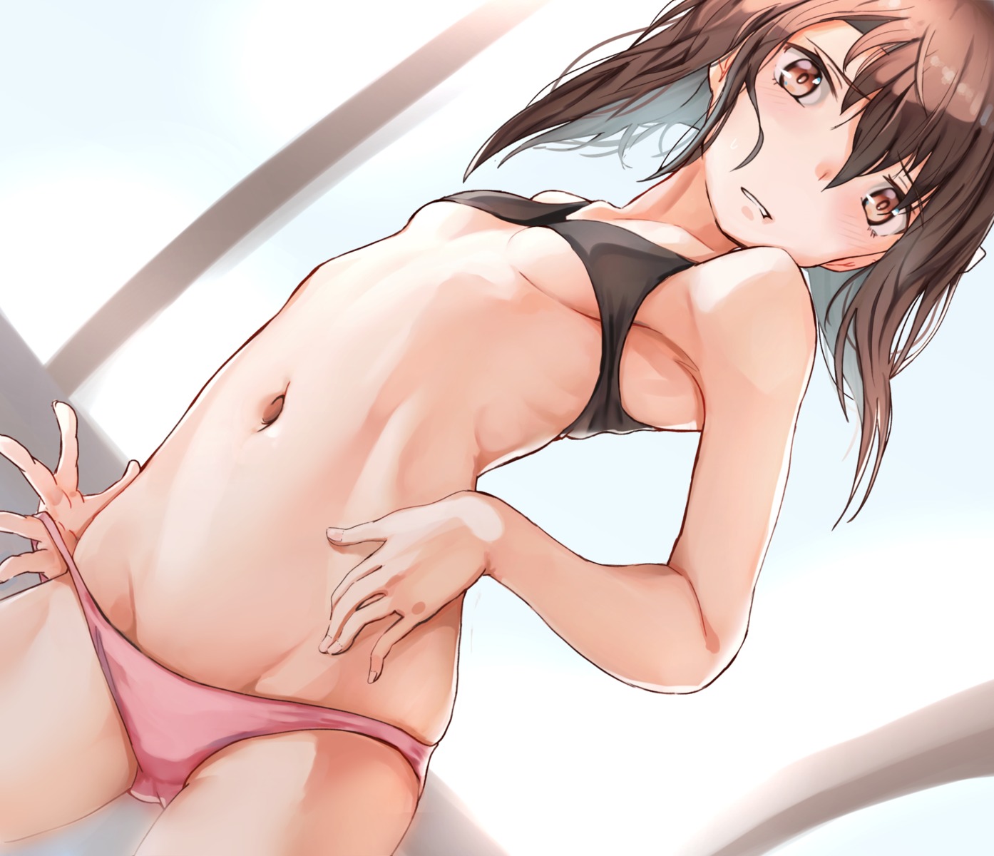 cleavage kantai_collection pantsu panty_pull tagme taihou_(kancolle) underboob undressing