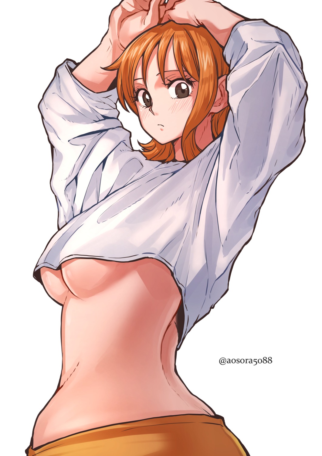 aosora5088 nami no_bra one_piece underboob