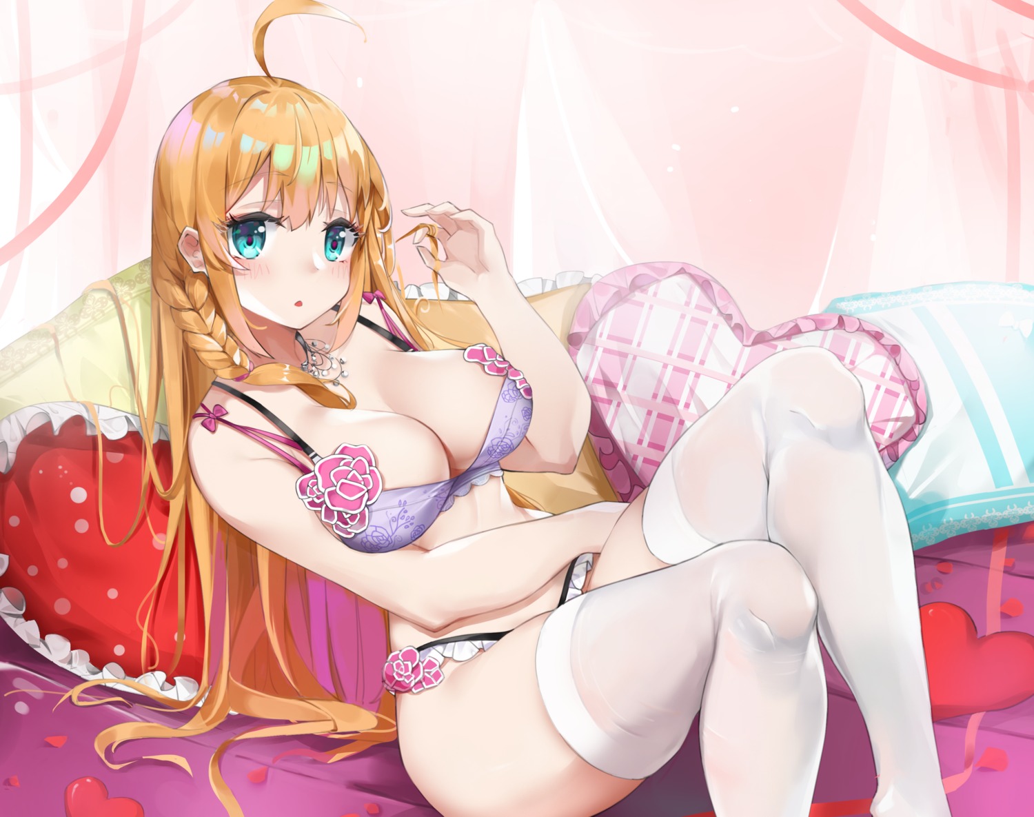 bra pantsu pecorine princess_connect princess_connect!_re:dive sanmery thighhighs