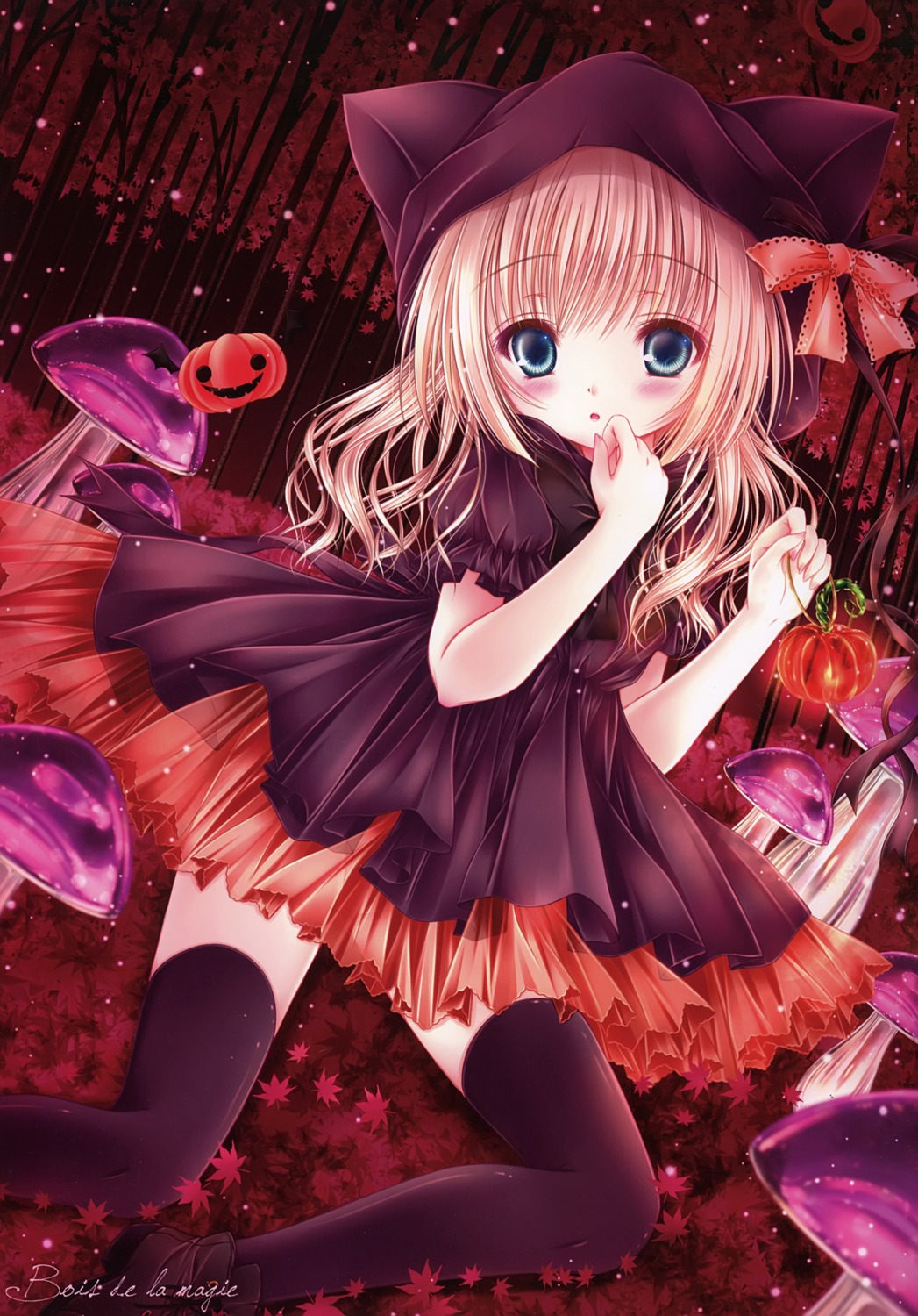 animal_ears dress halloween mubi_alice nekomimi see_through thighhighs