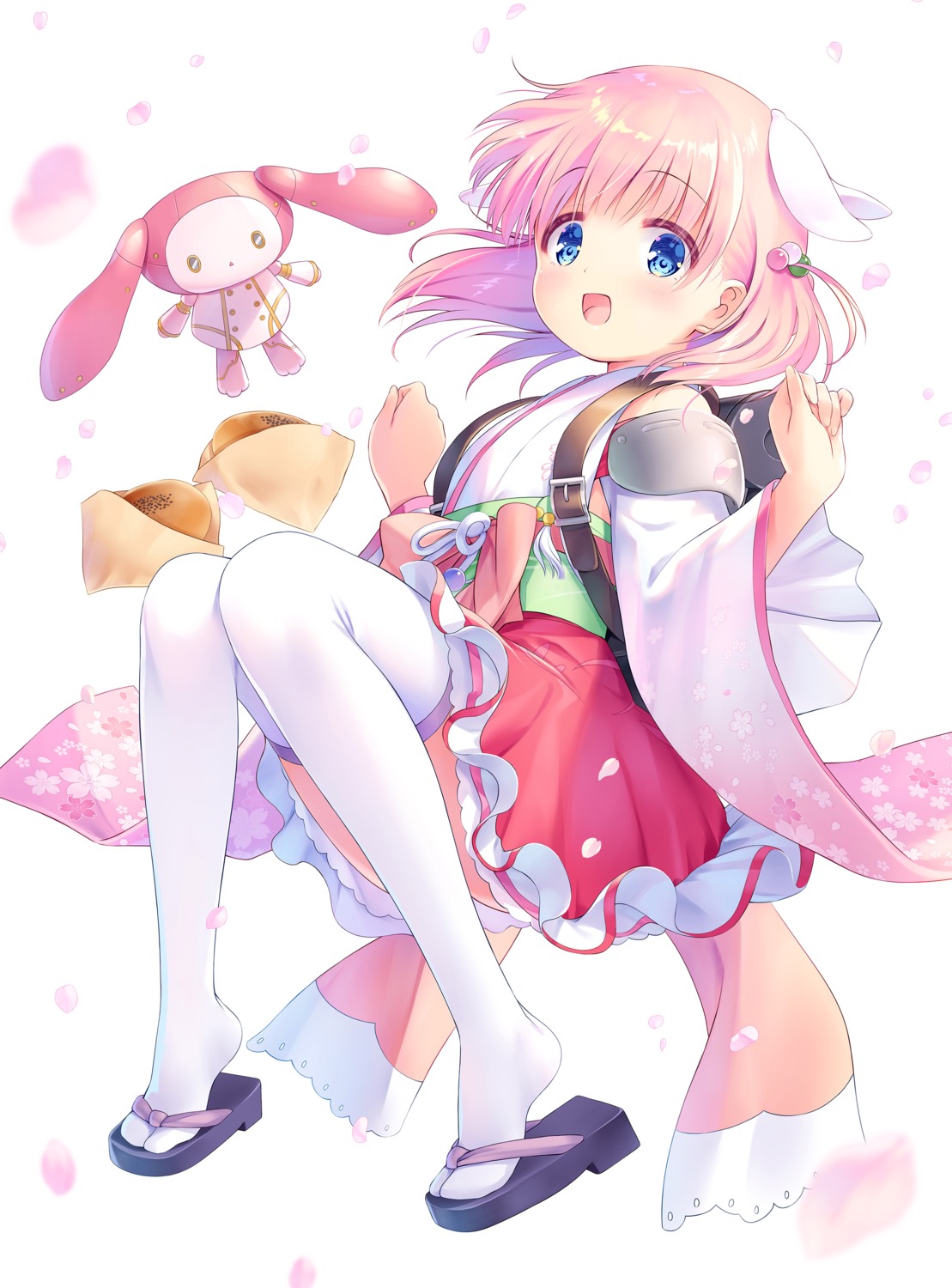 animal_ears bunny_ears haizakura japanese_clothes na-ga prima_doll skirt_lift thighhighs