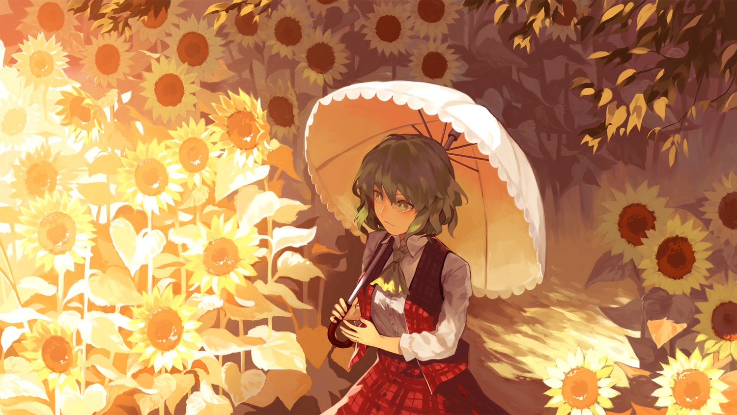 berabou kazami_yuuka touhou umbrella