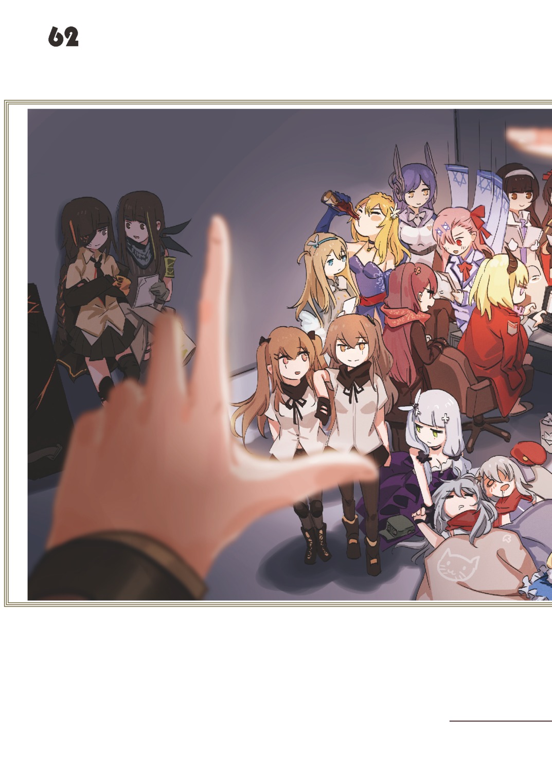 cleavage girls_frontline horns m4a1_(girls_frontline) negev_(girls_frontline) pantyhose qbz-95_(girls_frontline) seifuku suomi_kp31_(girls_frontline) tagme tar-21_(girls_frontline) thighhighs ump45_(girls_frontline) ump9_(girls_frontline) wa2000_(girls_frontline)