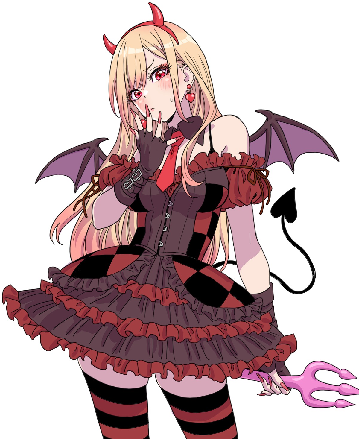 cosplay devil halloween horns kitagawa_marin lolita_fashion sono_bisque_doll_wa_koi_wo_suru tail thighhighs weapon wings yamashita_shunya