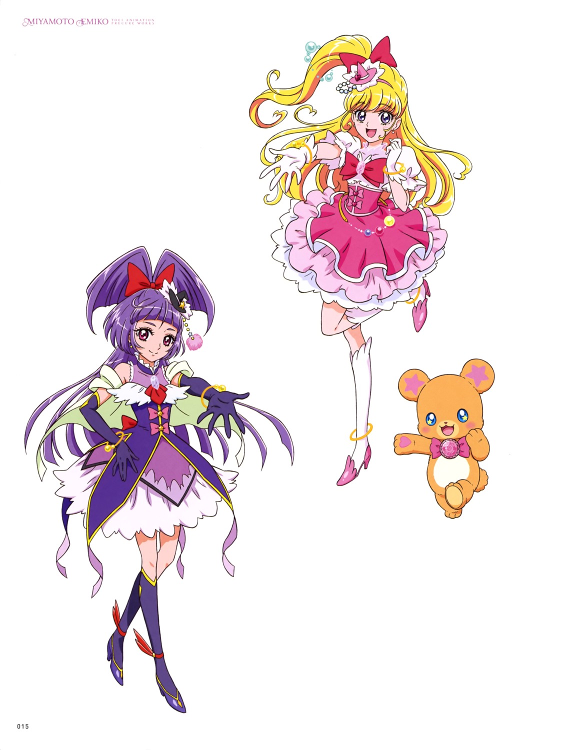 asahina_mirai heels izayoi_riko mahou_girls_precure! miyamoto_emiko mofurun_(precure) pretty_cure