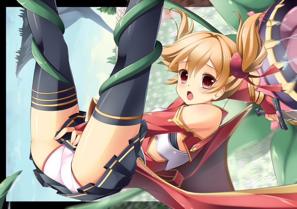 loli onaka_sukisuki pantsu silica sword_art_online tentacles thighhighs