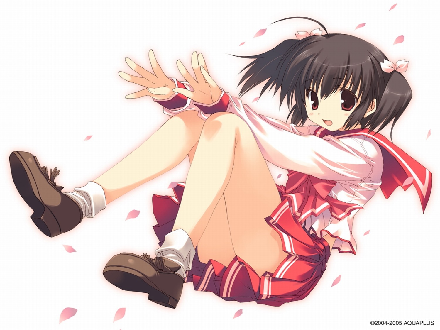 aquaplus mitsumi_misato seifuku to_heart_(series) to_heart_2 wallpaper yuzuhara_konomi