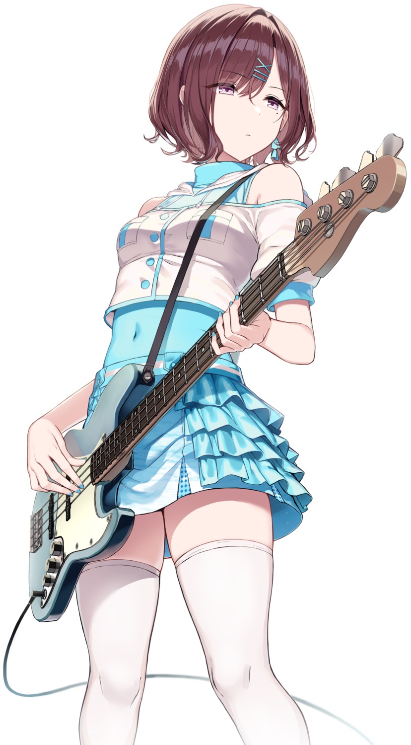 greatmosu guitar higuchi_madoka the_idolm@ster the_idolm@ster_shiny_colors thighhighs