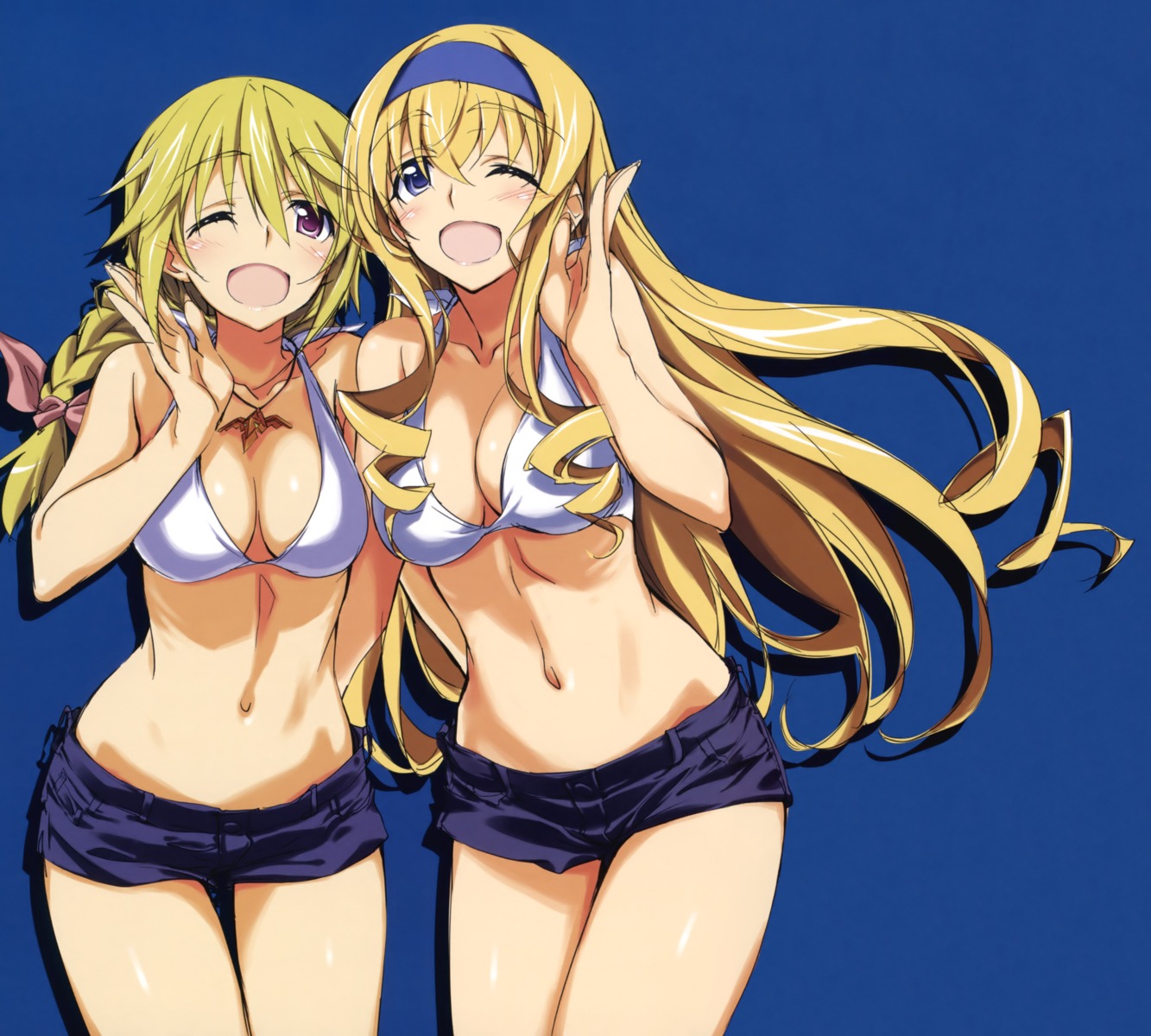 bikini_top cecilia_alcott charlotte_dunois cleavage infinite_stratos kurashima_tomoyasu swimsuits