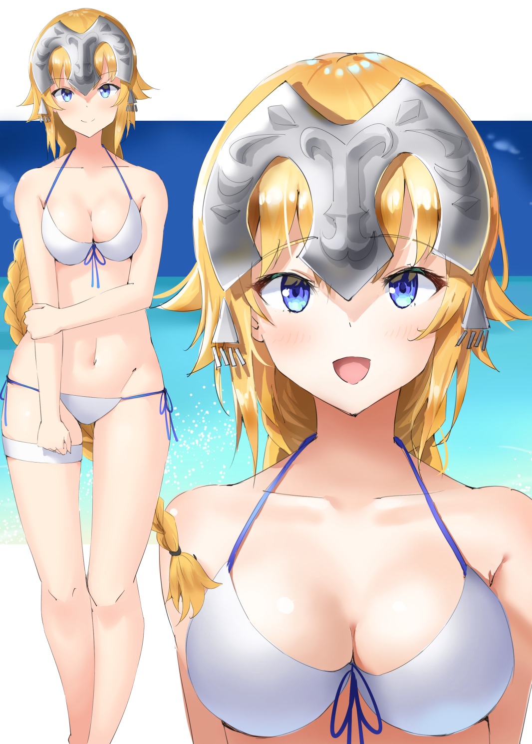 bikini cleavage fate/grand_order garter jeanne_d'arc jeanne_d'arc_(fate) swimsuits