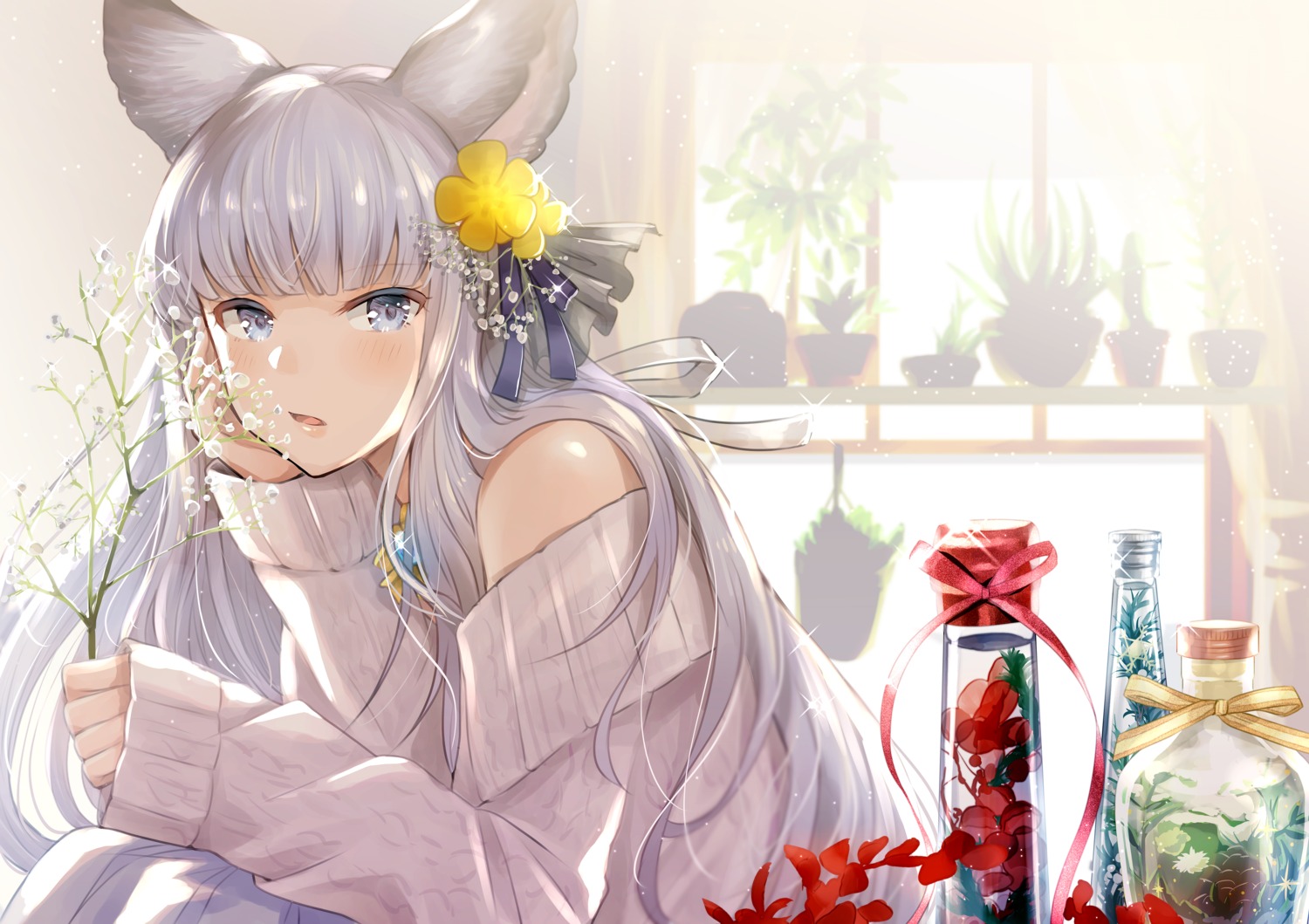 animal_ears granblue_fantasy korwa myusha sweater