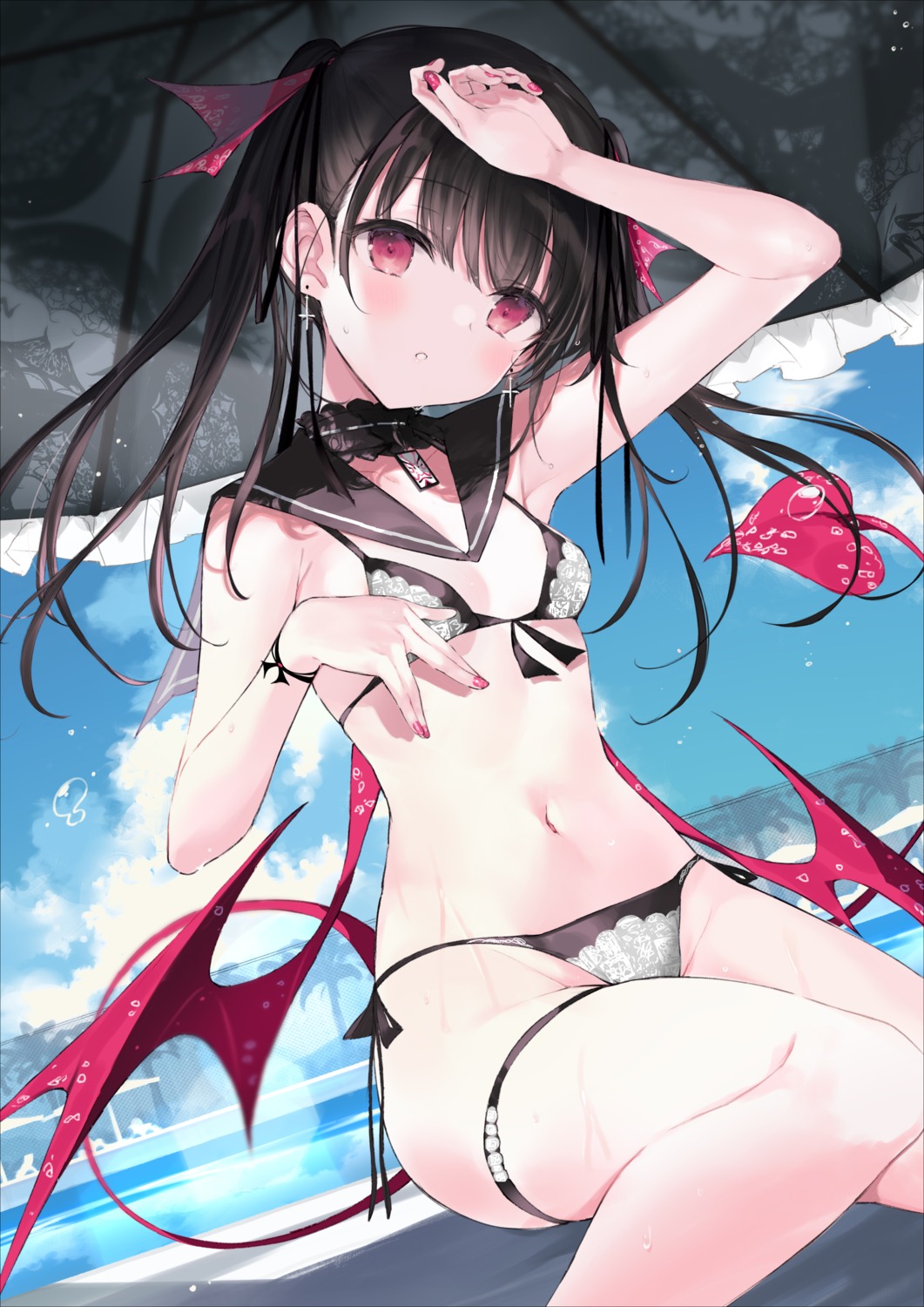 bikini garter nana_(luna_berry) swimsuits tail wings