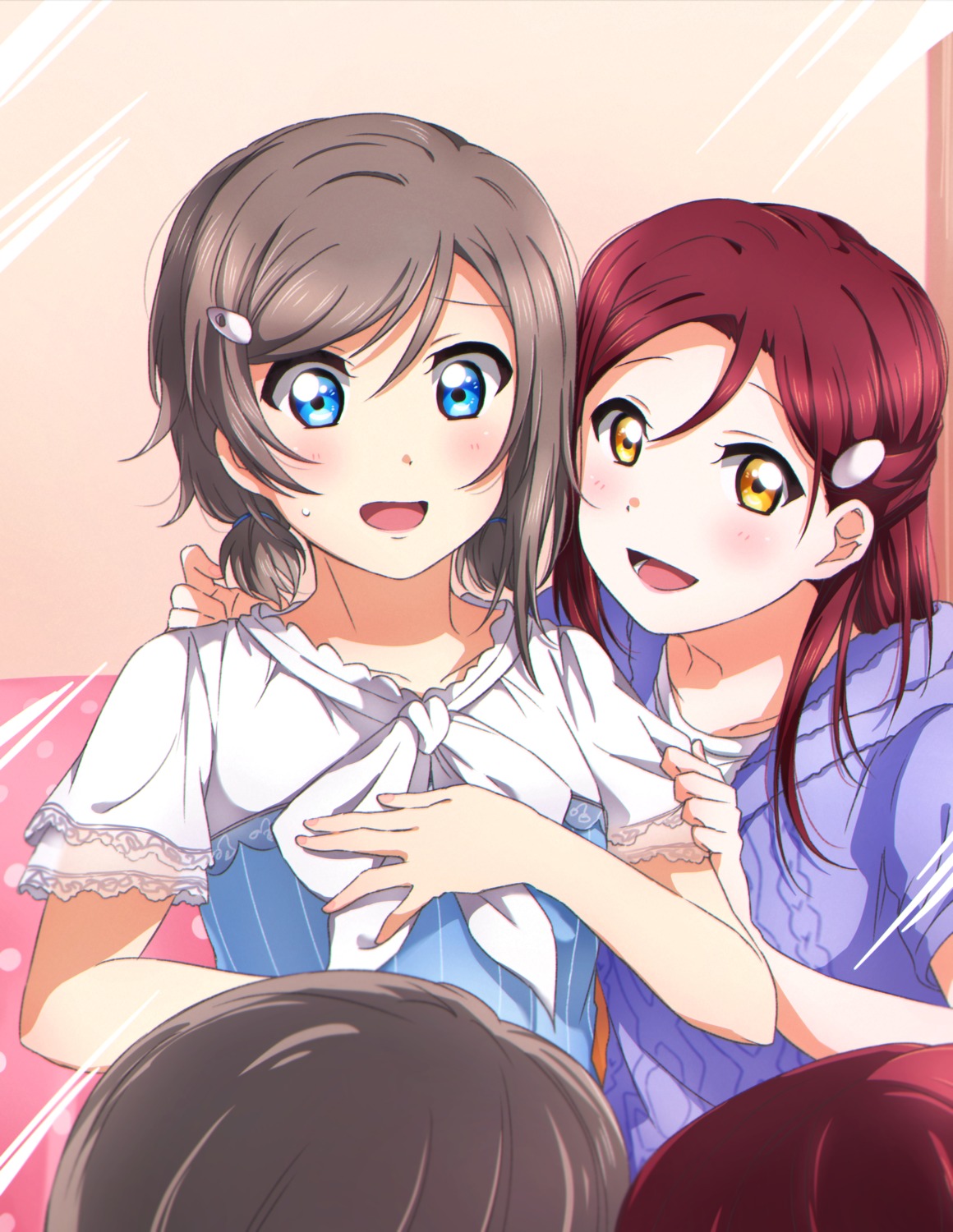 love_live!_sunshine!! sakurauchi_riko watanabe_you yuchi_(salmon-1000) yuri