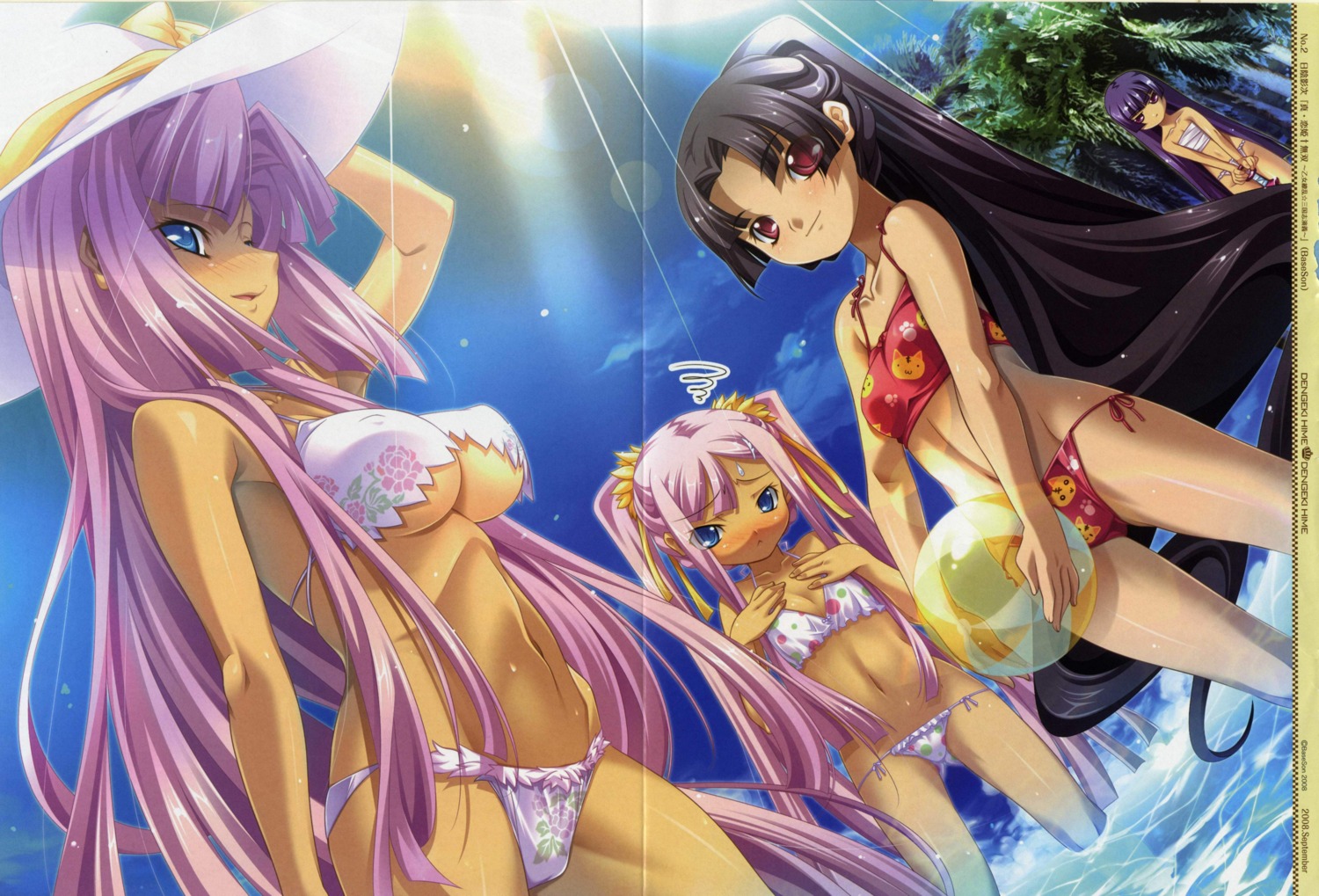 baseson bikini crease hikage_eiji kannei koihime_musou sarashi shuutai sonken sonshoukou swimsuits underboob