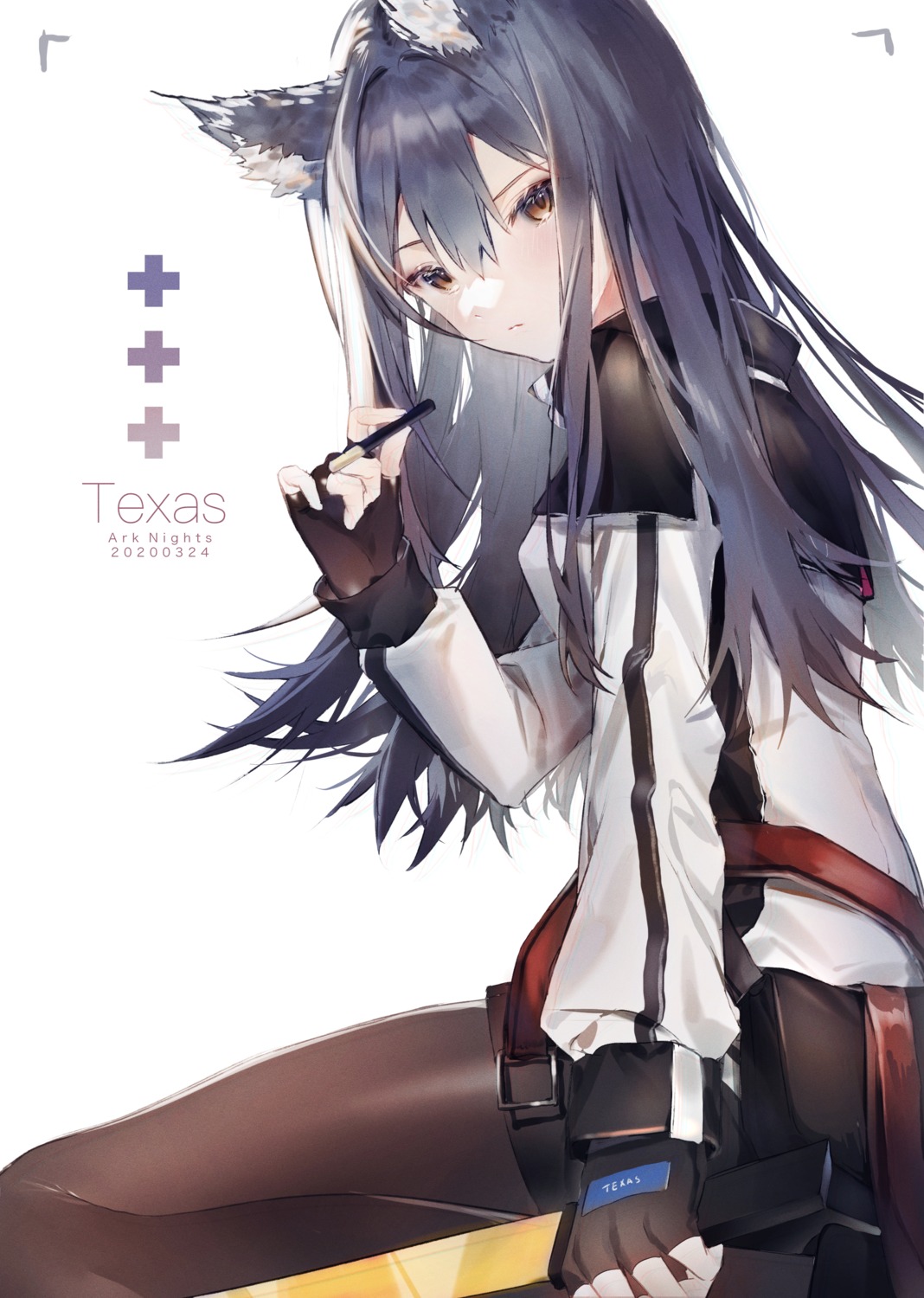 animal_ears arknights garter hatachi8p pantyhose texas_(arknights)